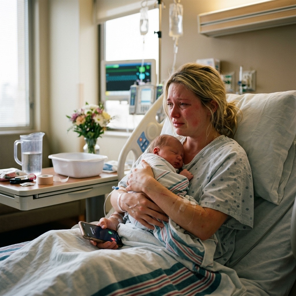 Right after giving birth to my daughter, I called my mother. She laughed coldly and said, “I’m busy at your sister’s birthday party! Why would you bring more trash like you into the world?” Then my sister yelled in the background, “You ruined my special day! What a selfish time to give birth!” My voice trembled as I ended the call and held my newborn in my arms, fighting back tears. But the next day, they showed up in front of me… begging.