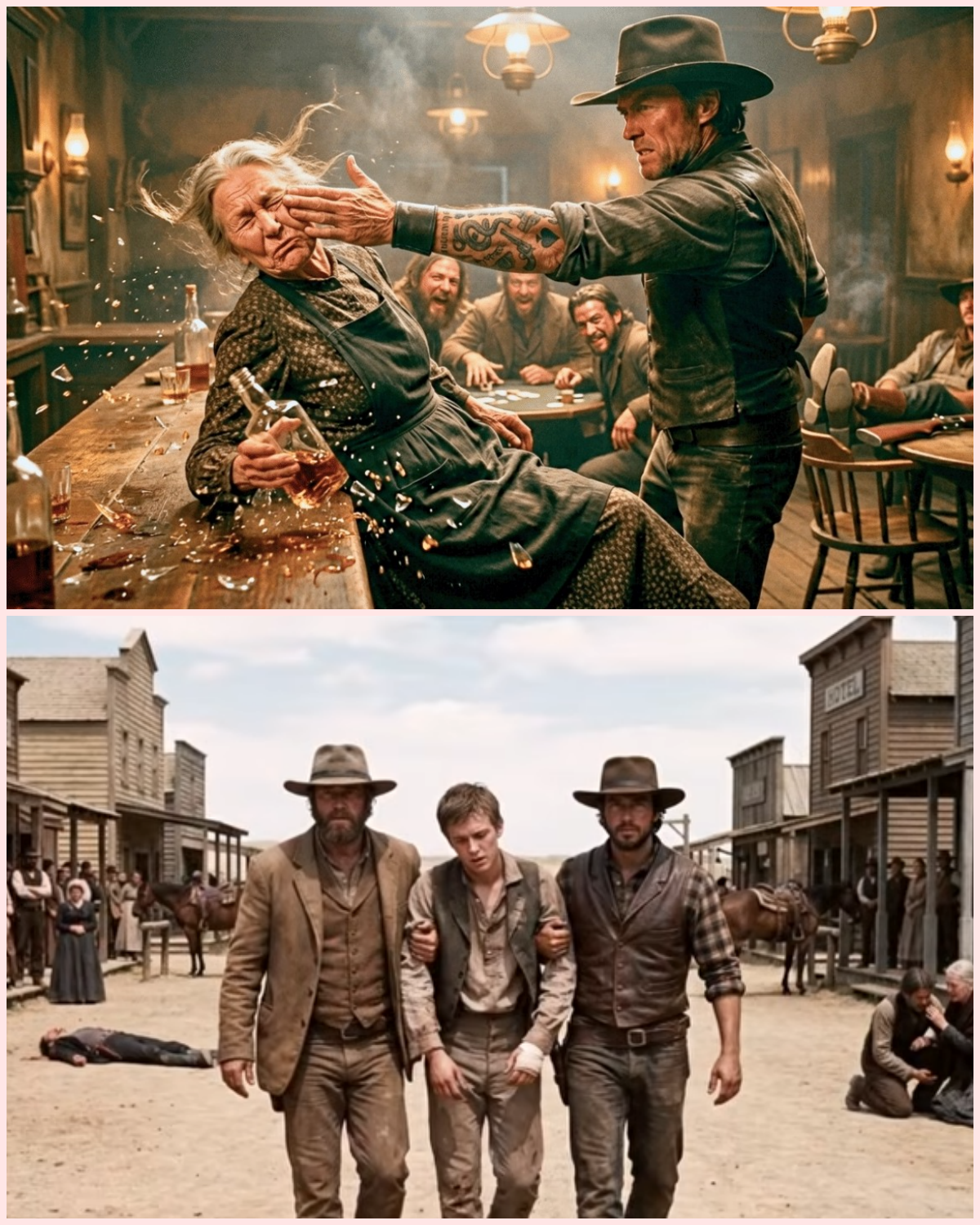 A Bandit Slapped an Old Widow Bartender — Not Knowing She Trained Legendary Sharpshooters