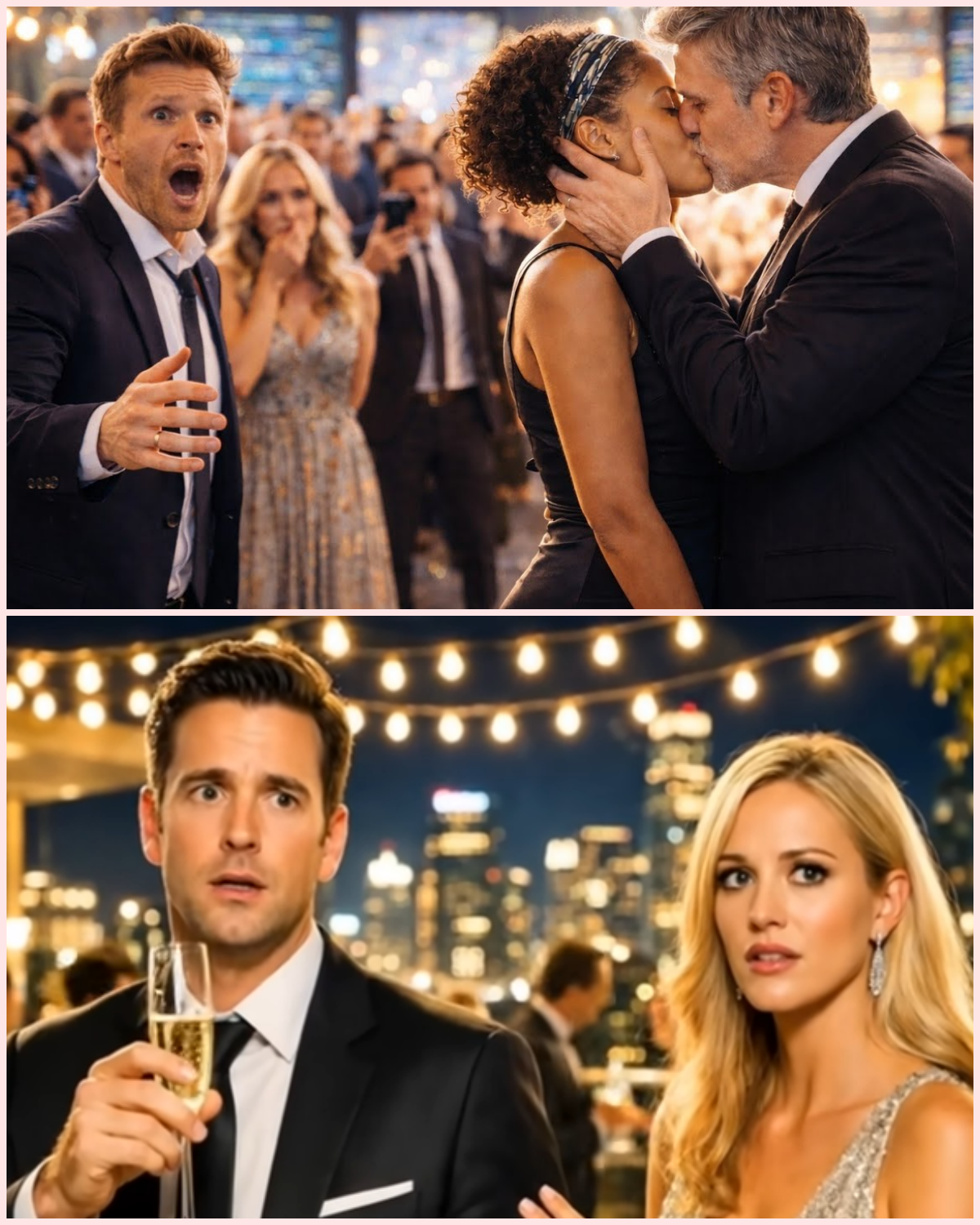 HE BROUGHT HIS NEW WIFE TO THE PARTY TO HUMILIATE HIS BLACK EX — THEN A BILLIONAIRE PULLED HER CLOSE AND KISSED HER IN FRONT OF EVERYONE