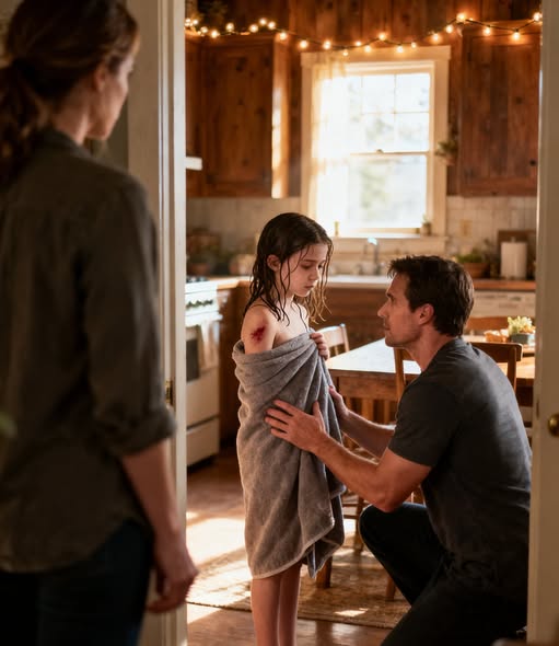 My daughter always remained silent whenever her stepfather bathed her… until one day I arrived home earlier than usual—and what I saw before my eyes left me paralyzed.