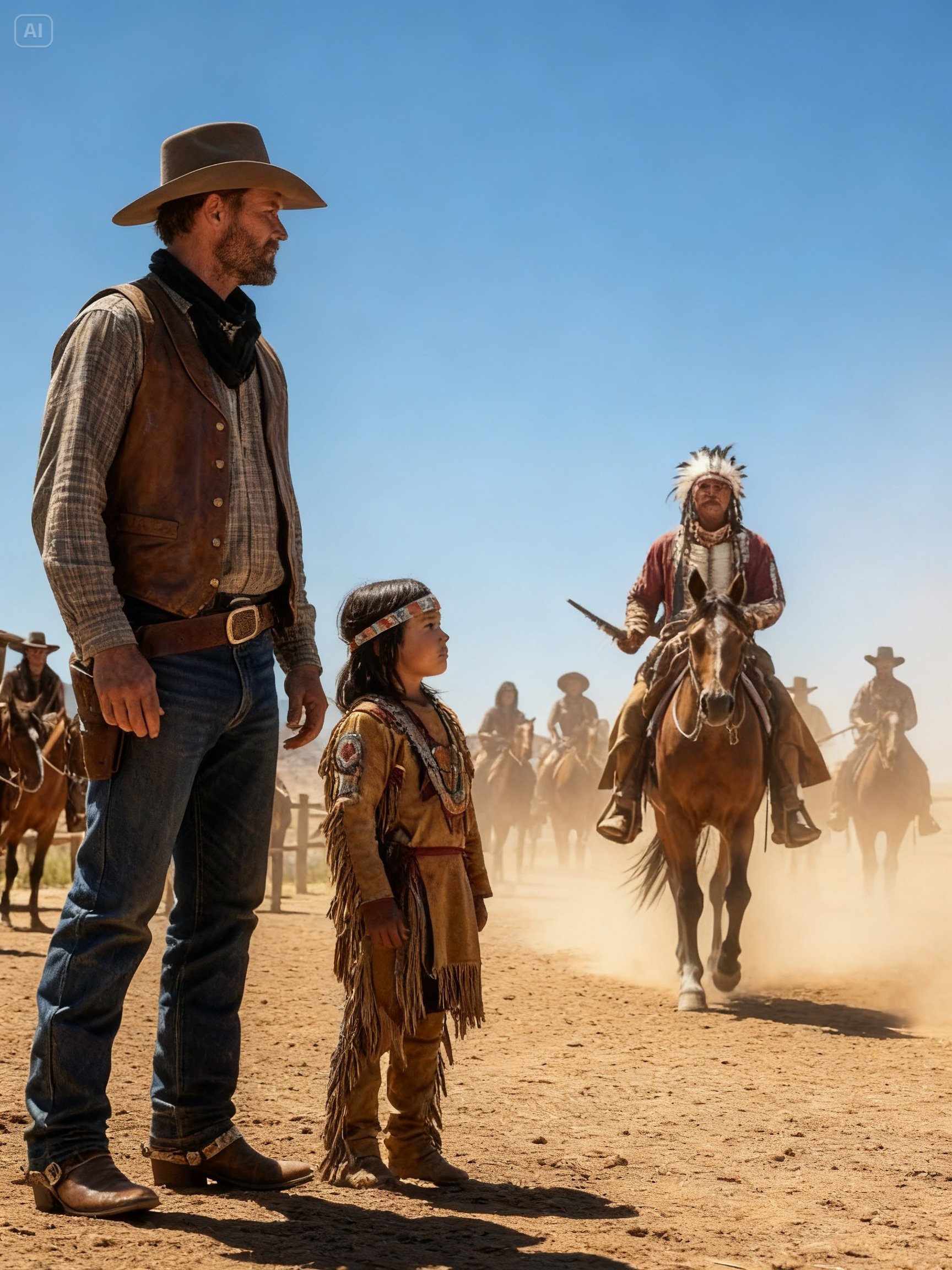 After Escorting a Lost Apache Child Home — Riders Appeared at His Ranch by Sunset