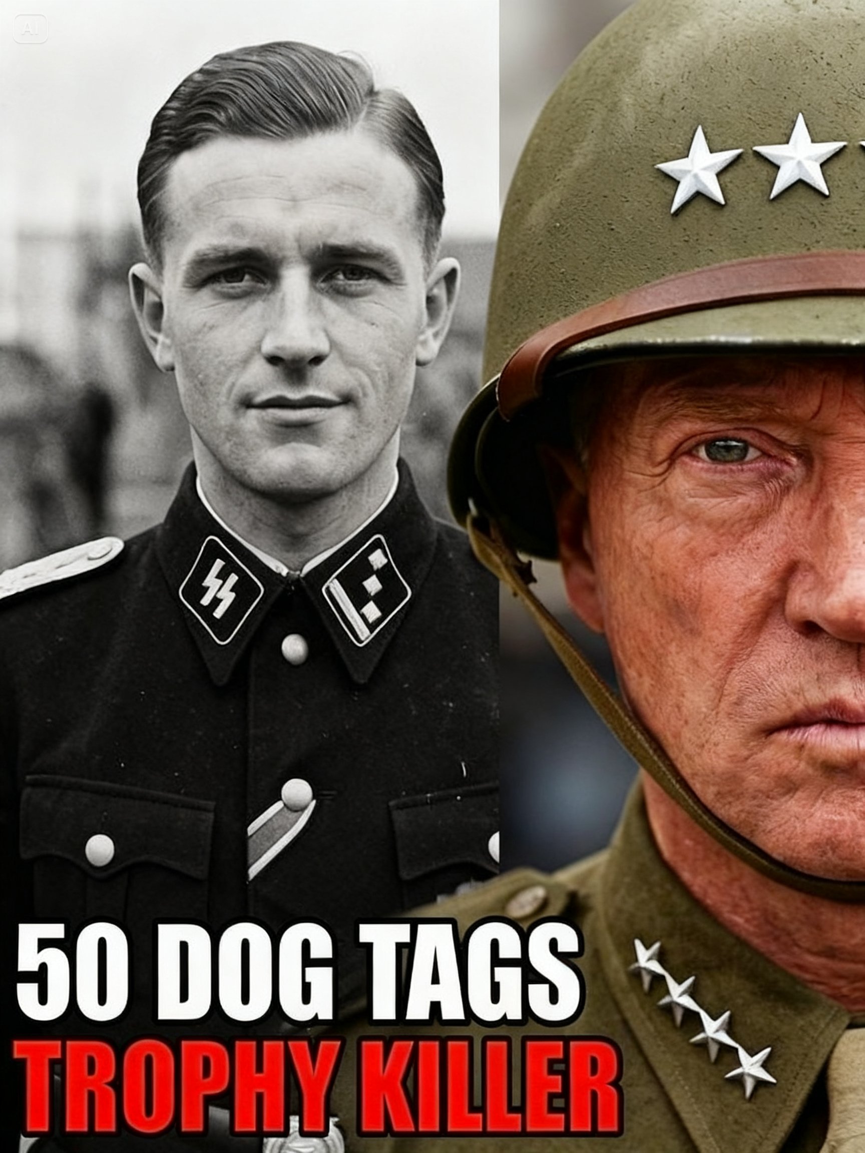What Patton Said When He Found a German Soldier Wearing 50 American Dog Tags Around His Neck