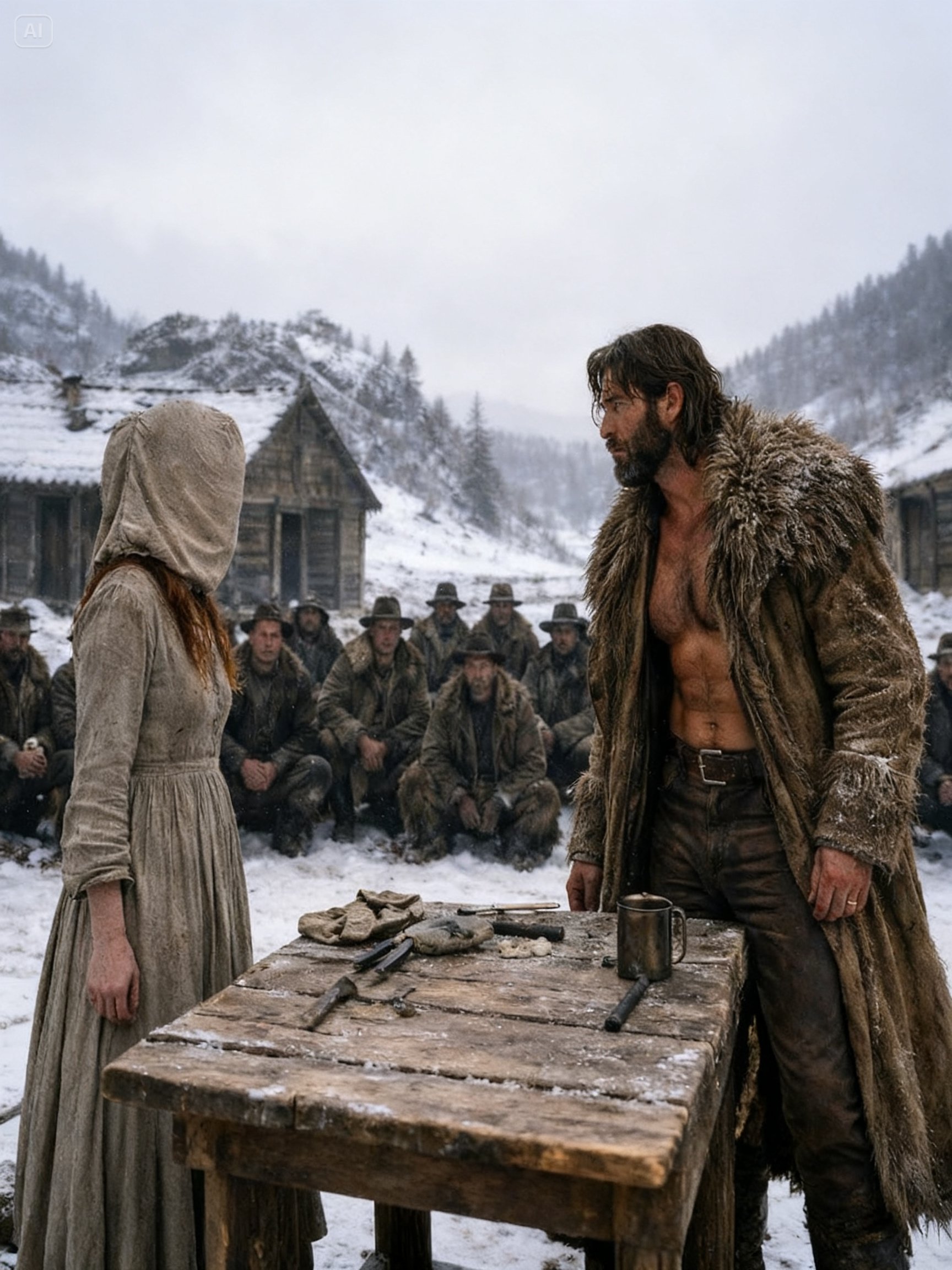 Poor Mountain Man Paid Just $1 For Hooded Woman — When She Spoke, He Knew She Was The One