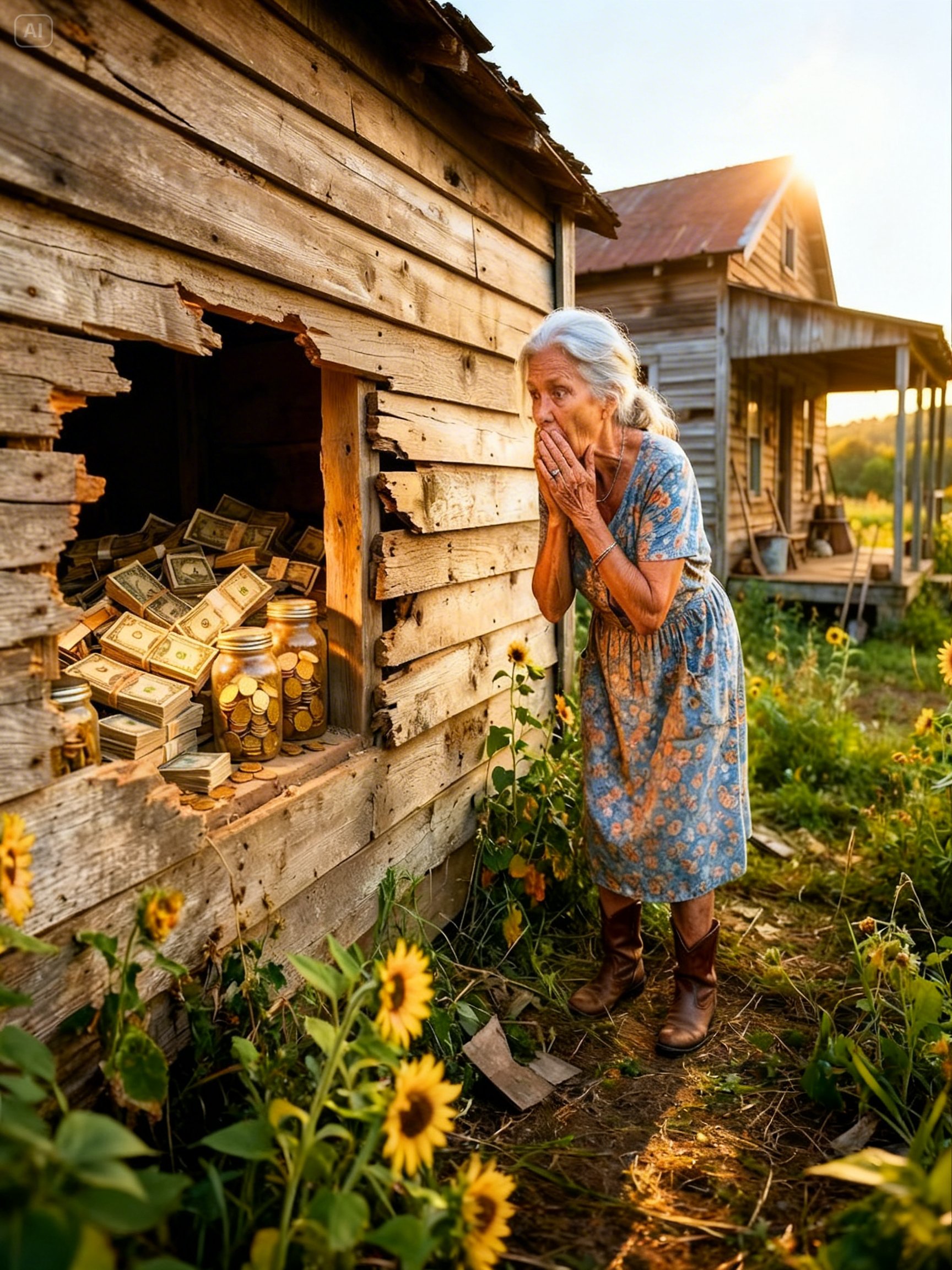 A Homeless Mother Inherited a $9 Farmhouse — What Was Hidden in the Walls Made Her Rich
