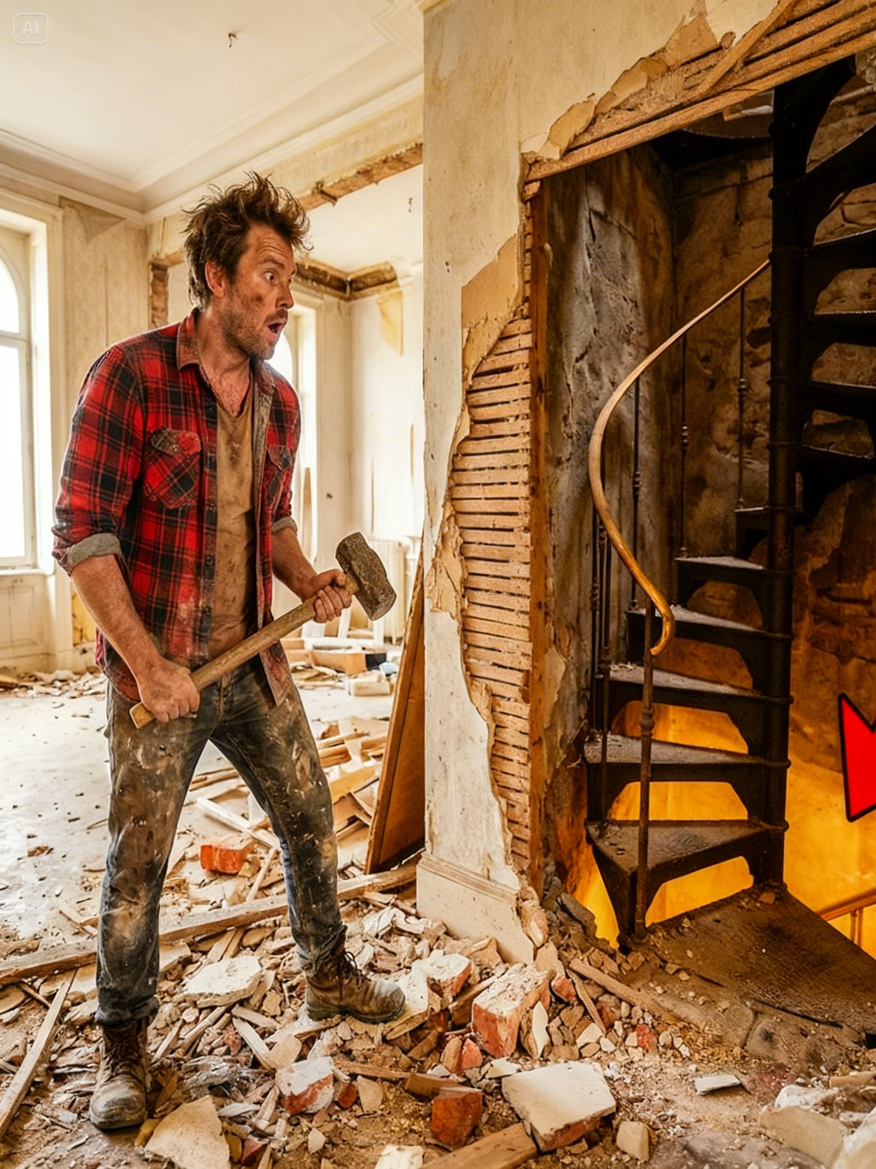 He Inherited an Abandoned Mansion — Until He Found a Staircase Hidden Behind the Wall