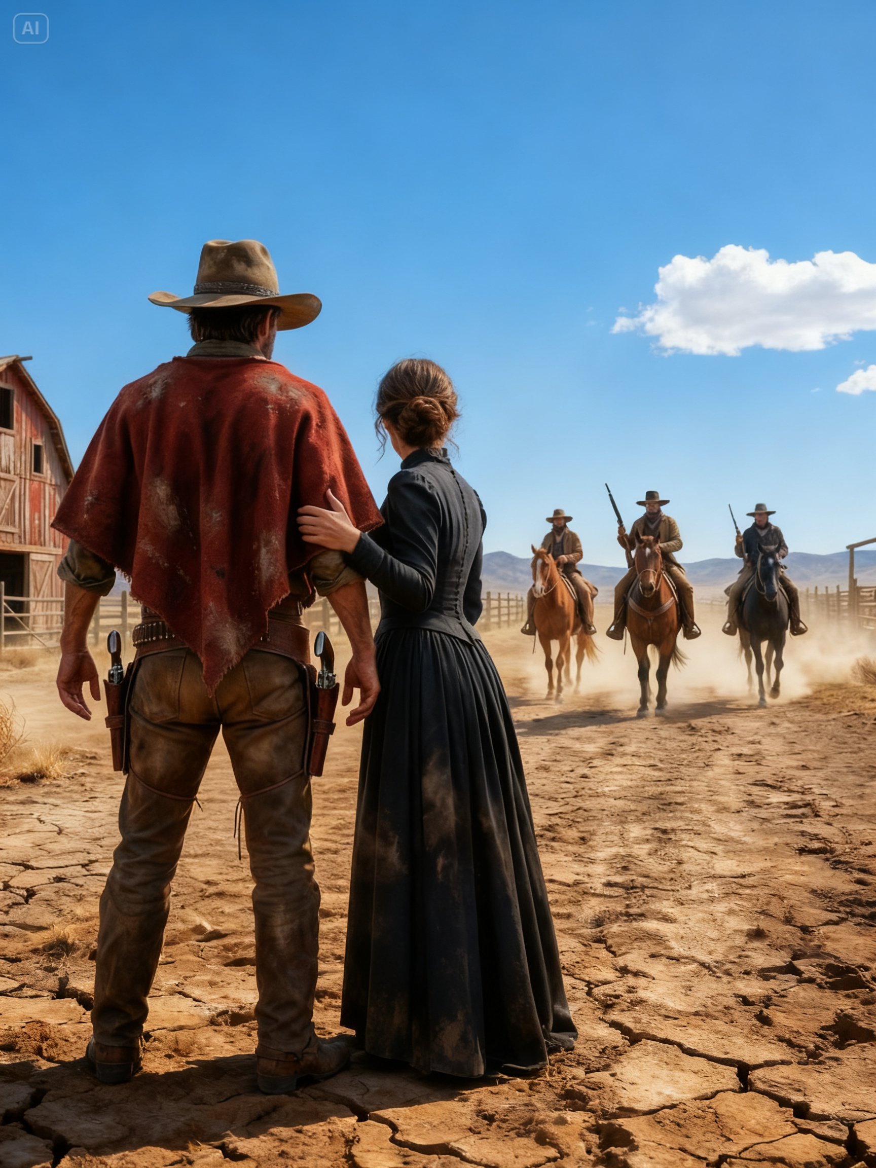 The Widow Hired the Nameless Gunman to Defend Her Land… A Legend Armed With Two Fast Colts