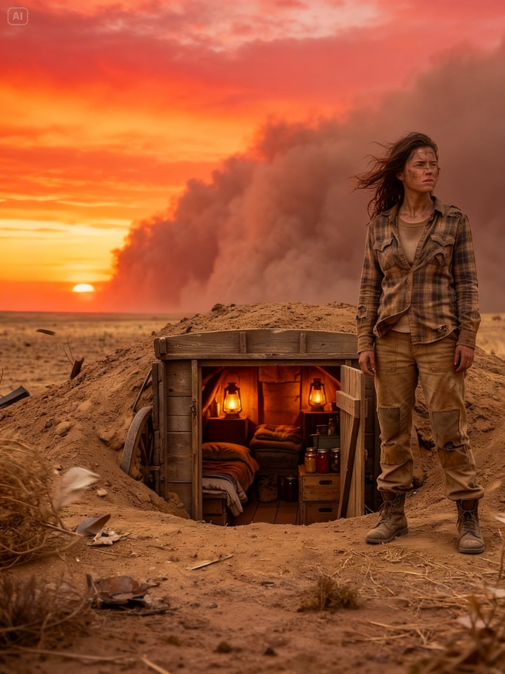 Abandoned With Nothing but a Broken Wagon — She Buried It and Built a Home That Survived the Storm