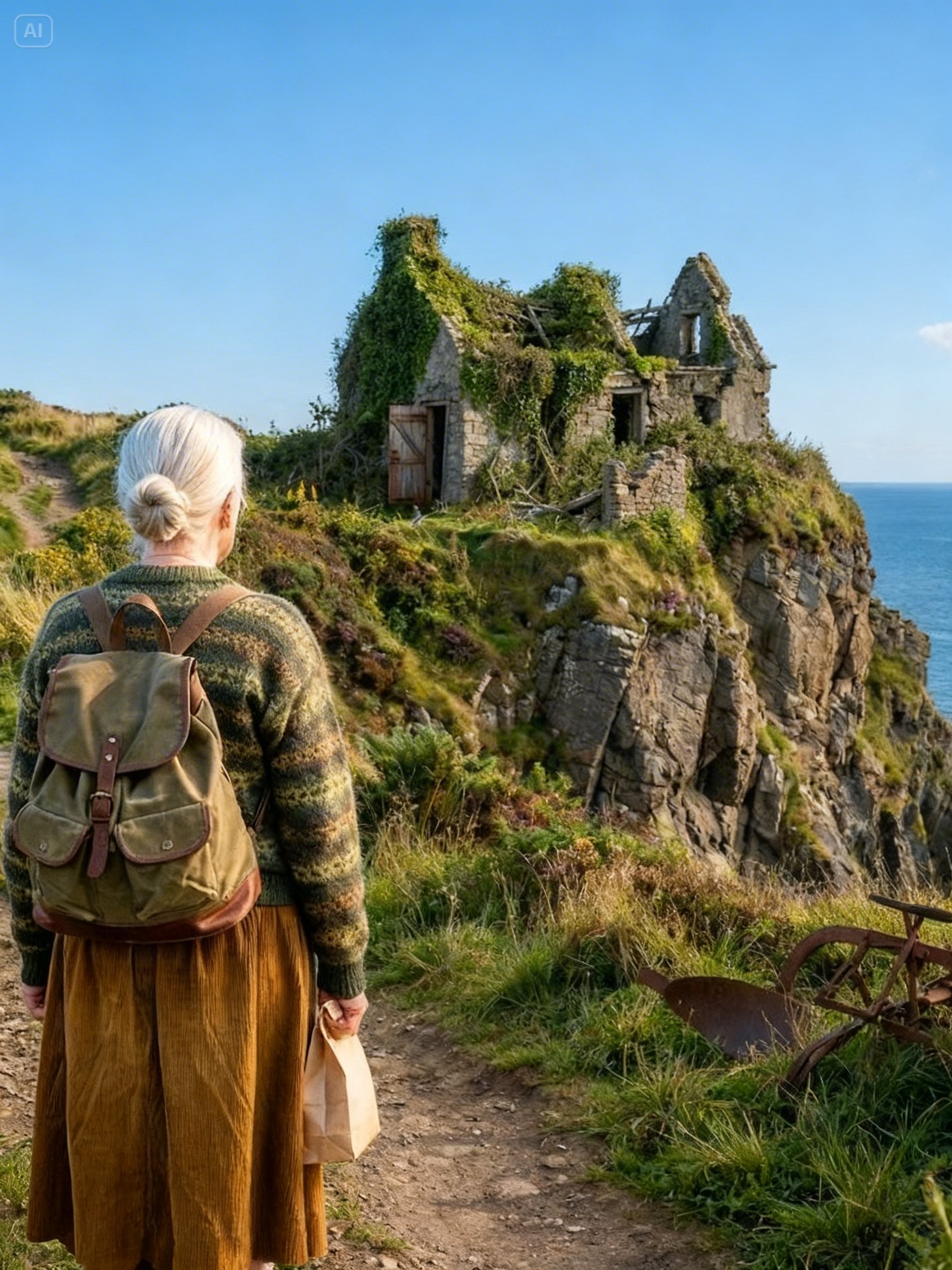 Replaced After 35 Years, Left Homeless — Until She Found a Cliff Cottage No One Wanted