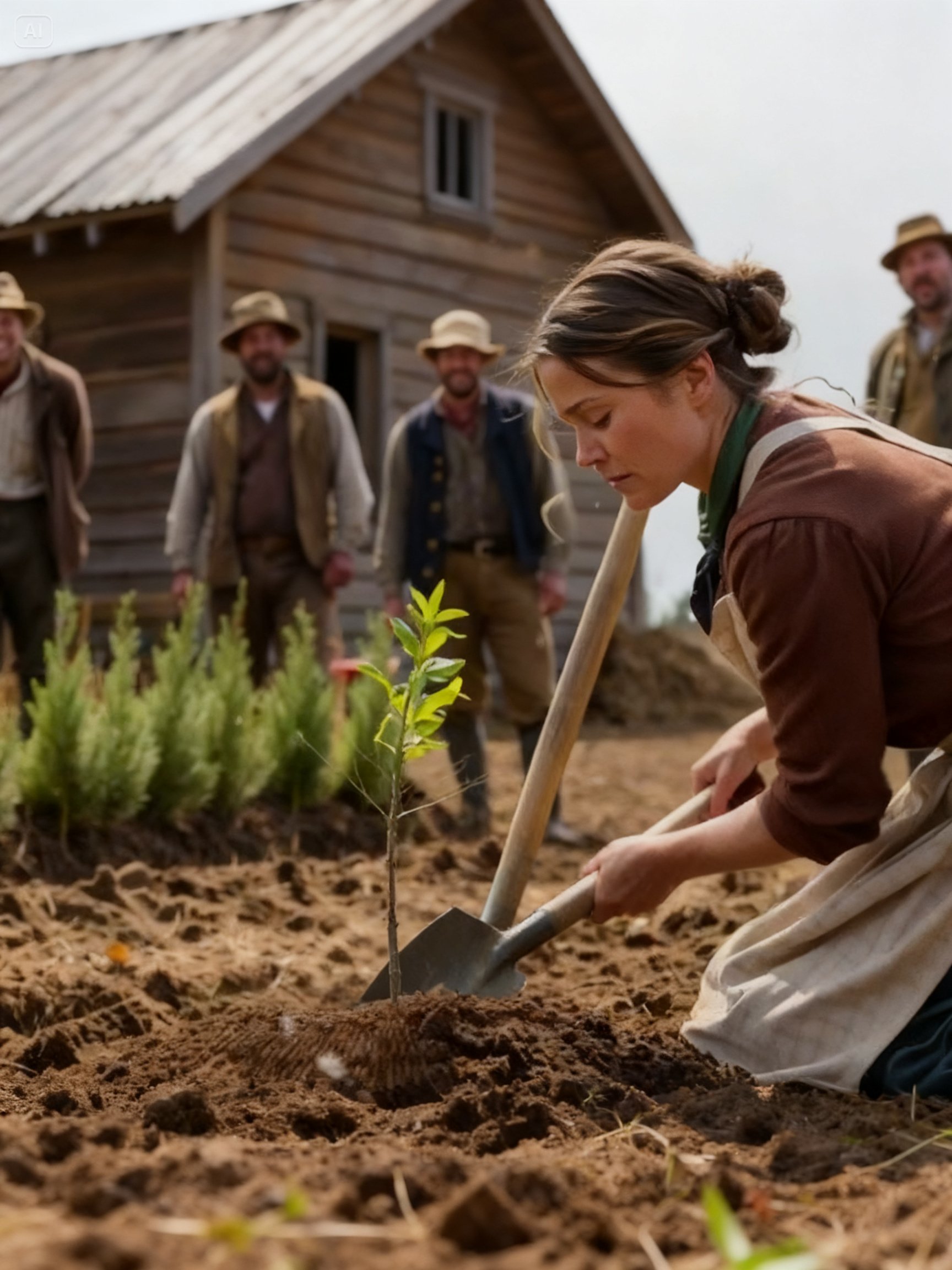 They Laughed as She Planted Trees Around Her Cabin — Until Winter Turned It Into a Fortress