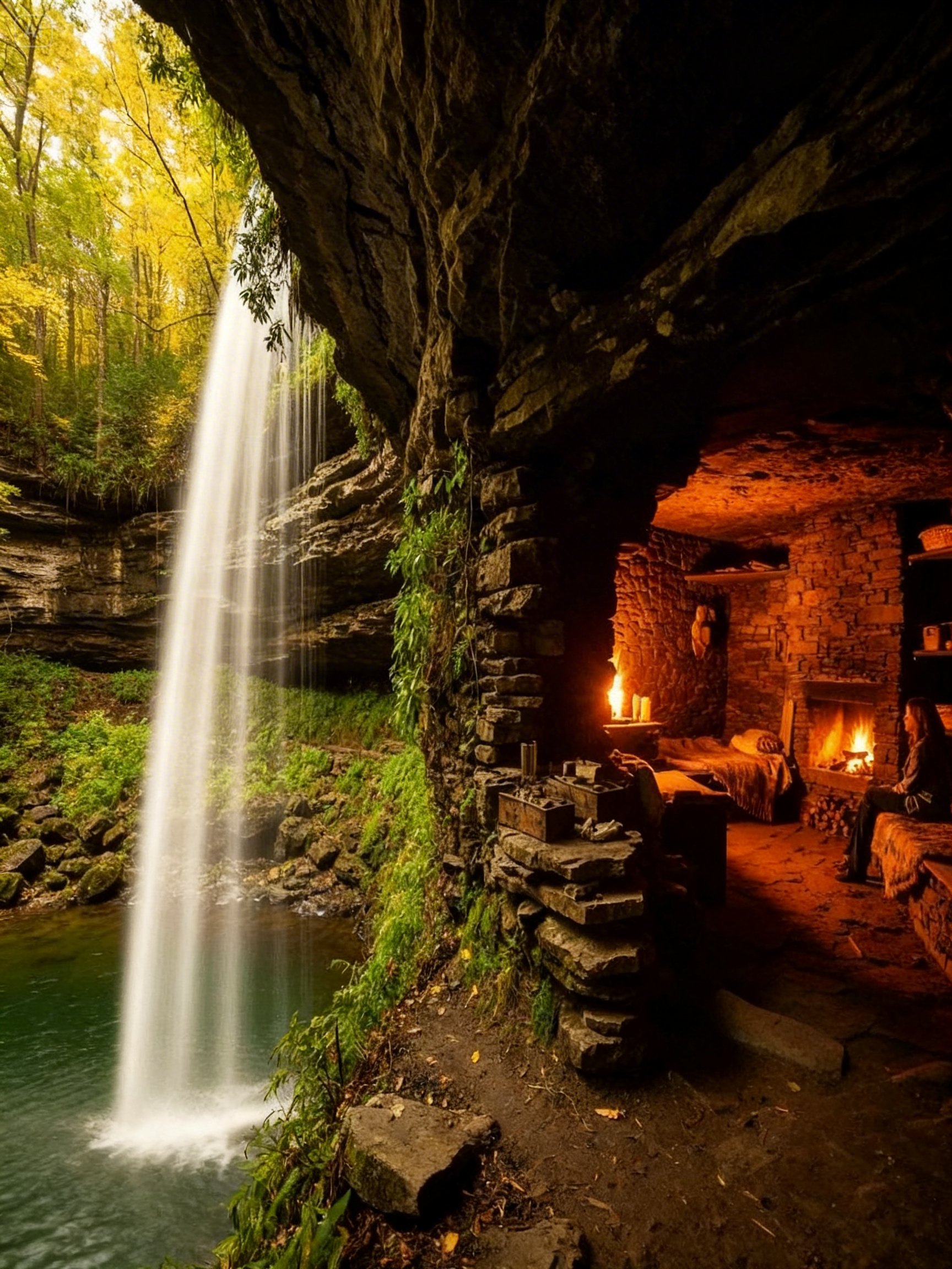 Widowed at 21, She Built a Hidden Room Behind a Waterfall — The Town Never Found Her