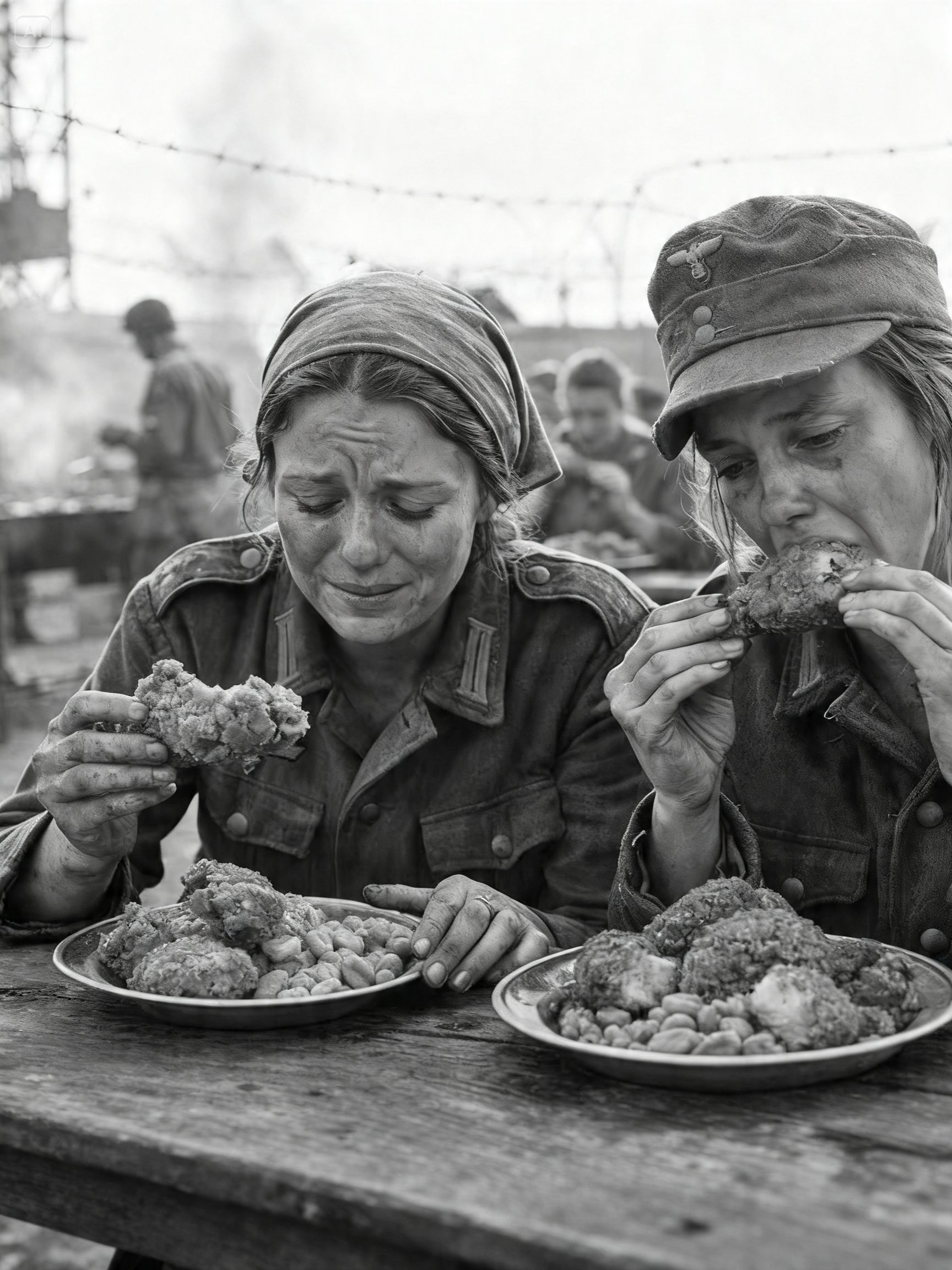 “We Couldn’t Stop Eating” – German Women POWs Break Down After American Fried Chicken