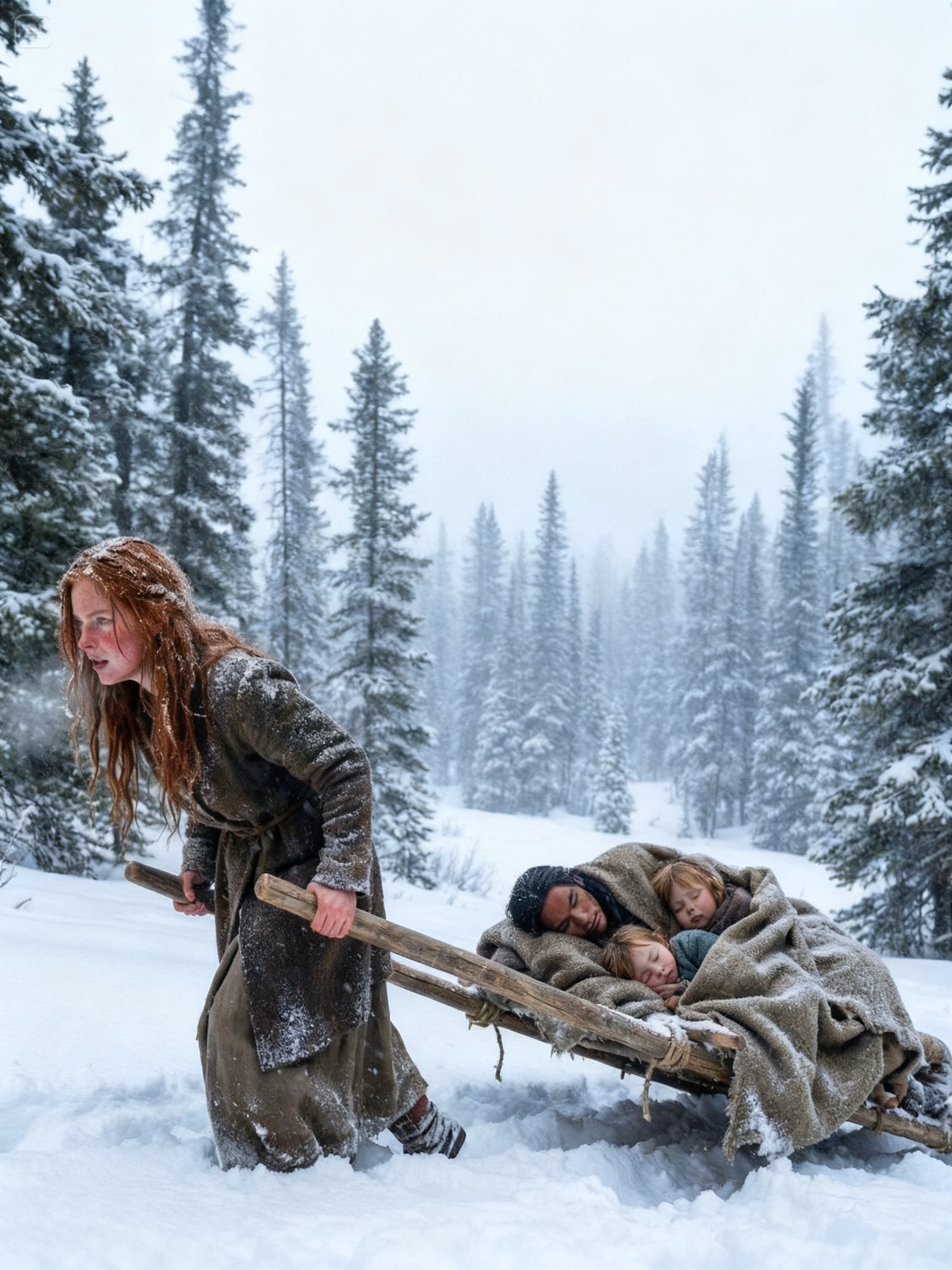 A Widow Saved a Frozen Man and His Twins in a Blizzard—Unaware He Was a Wealthy Apache Heir.