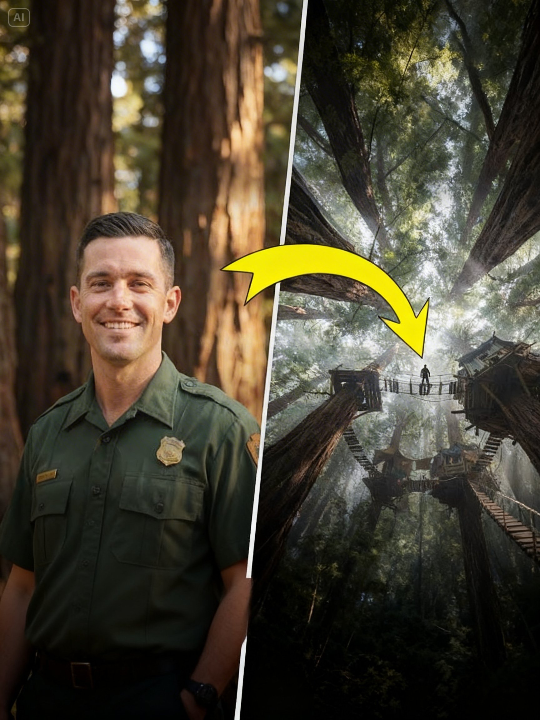 Park Ranger Vanished In Redwood Forest — 3 Years Later Found Living 200 Feet Up In The Trees
