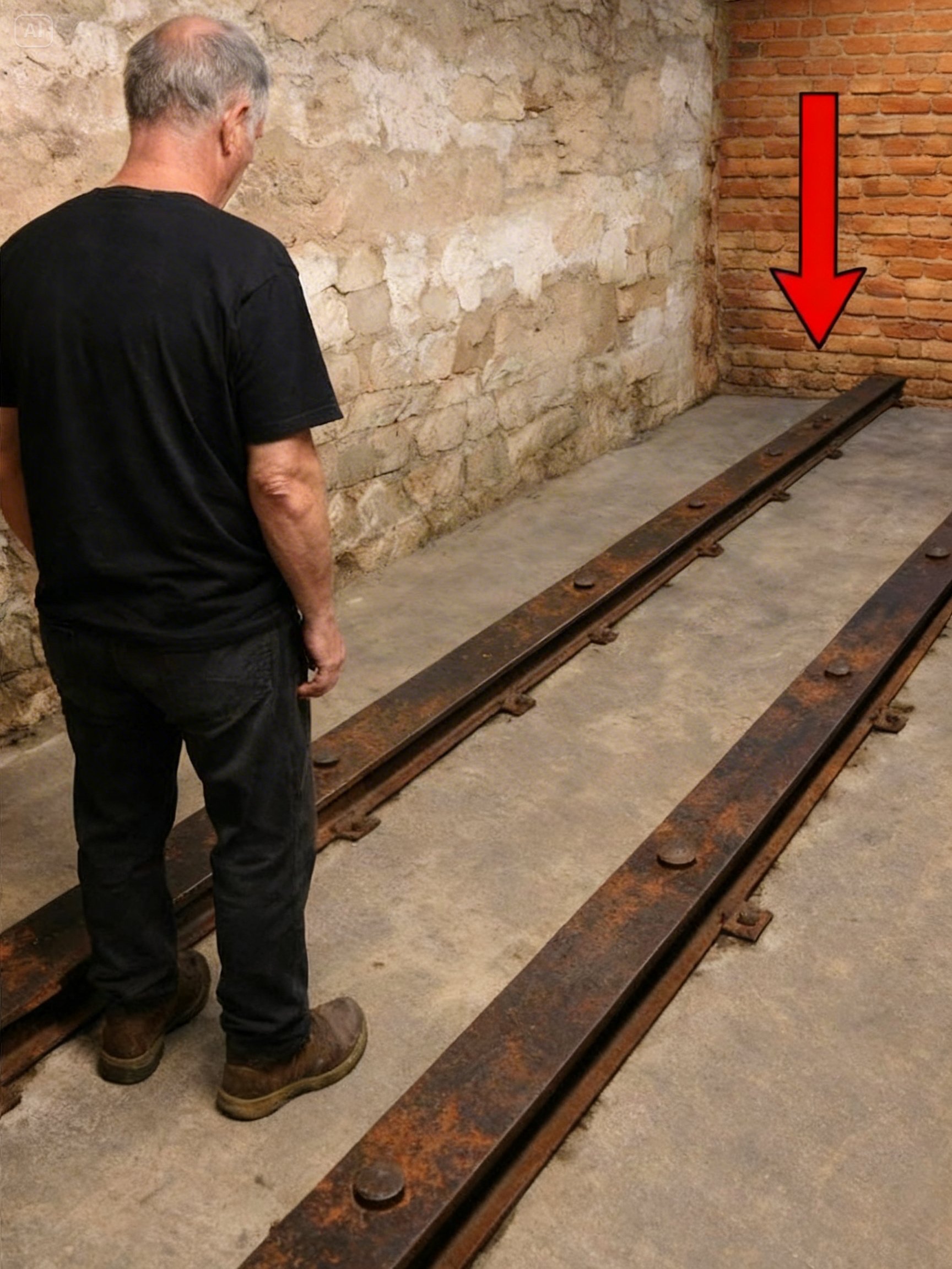 Man Ignored Tracks in Basement for Decades, Finally Broke Wall and Discovered WW2 Secret!