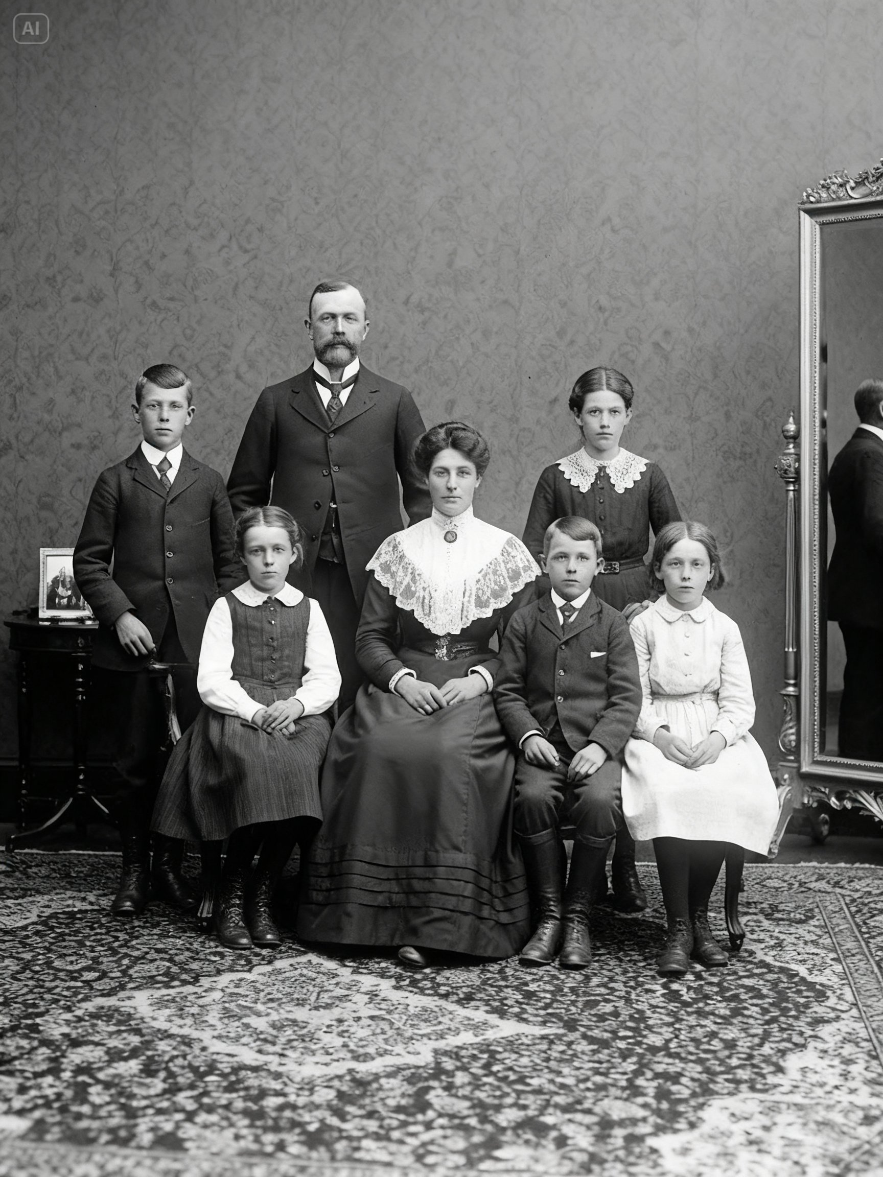This 1903 Family Portrait Looks Peaceful — Until You See What’s in the Mirror