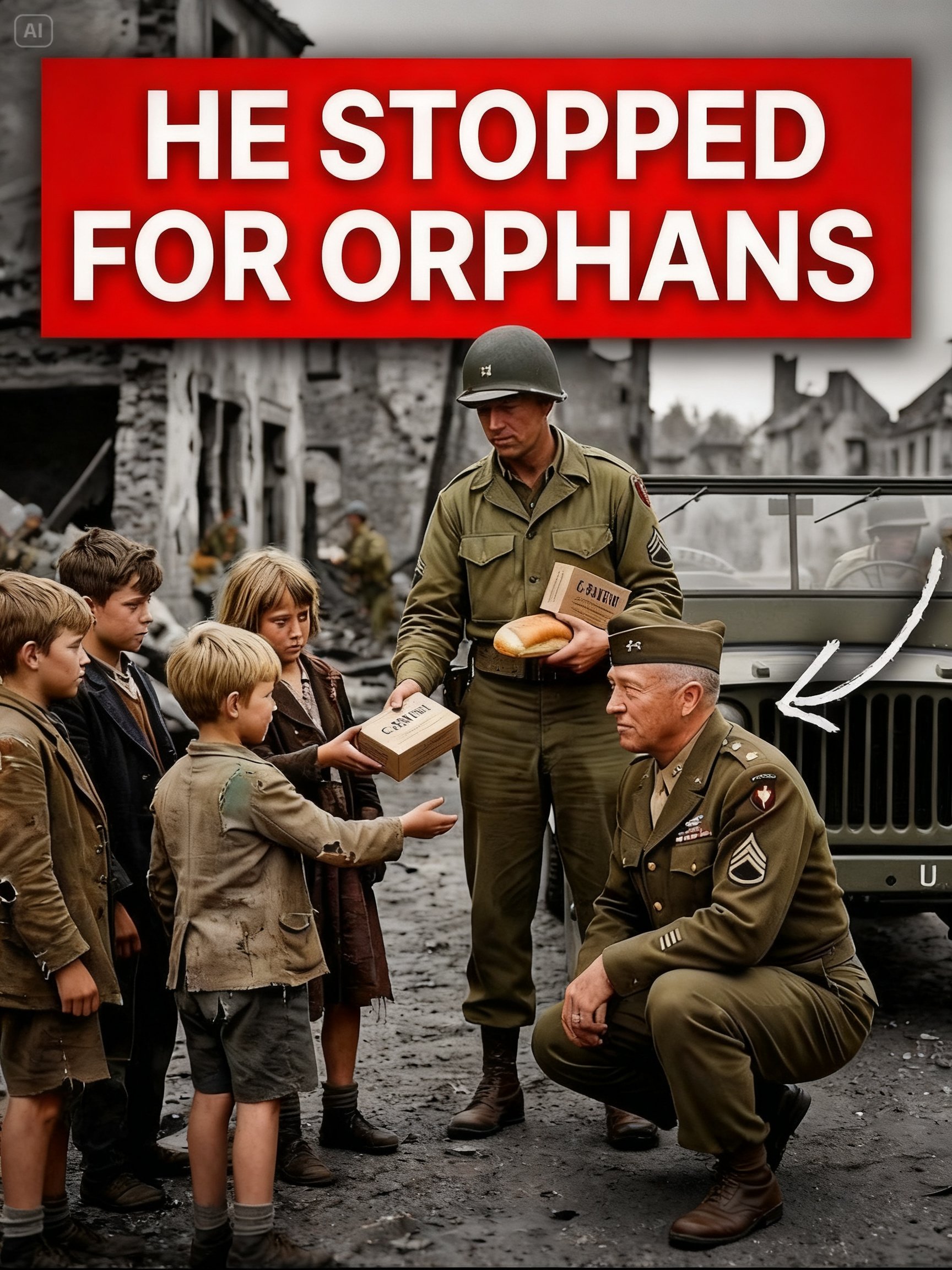What Patton Did When German Orphans Blocked His Convoy Begging for Bread