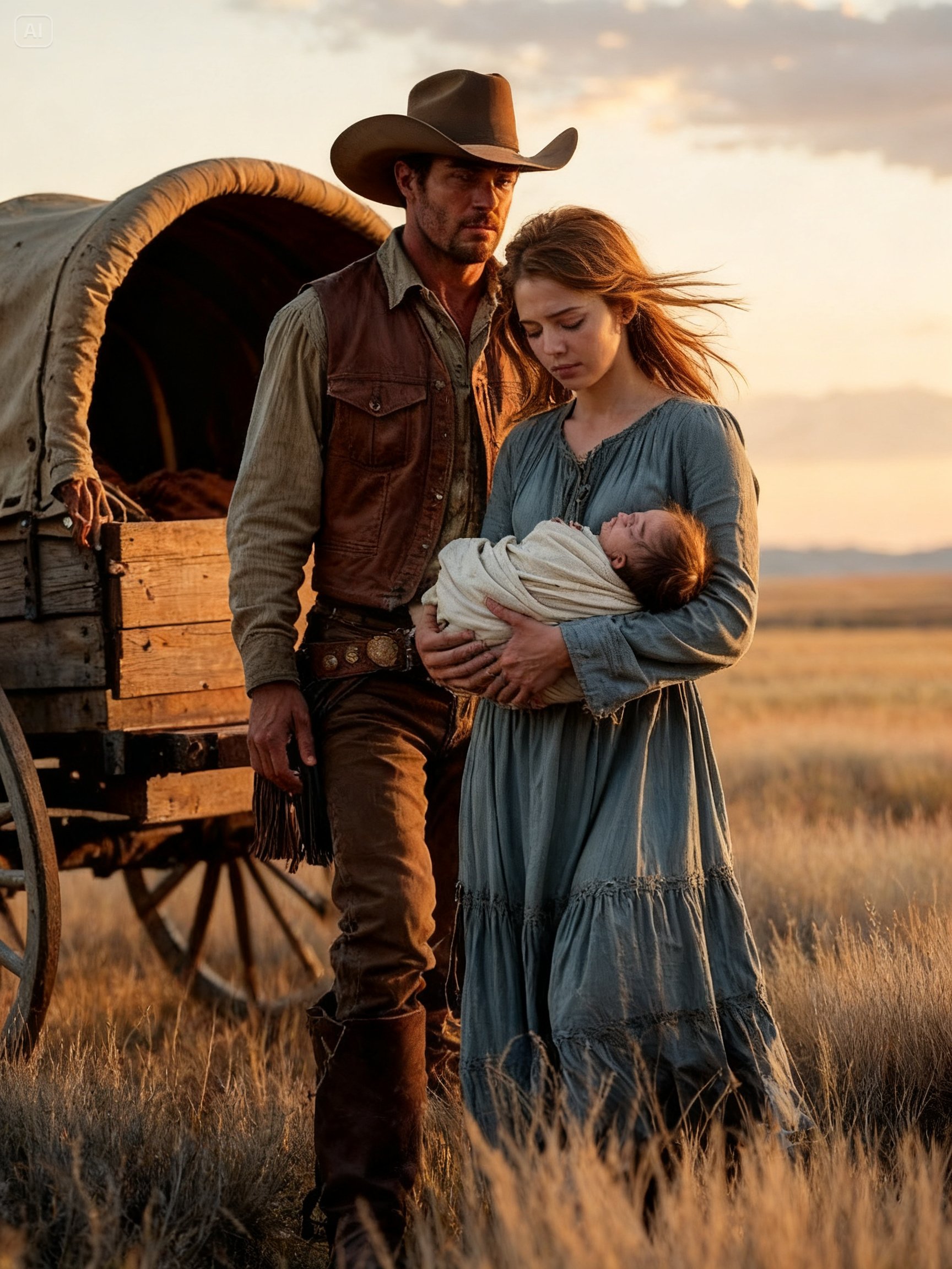 She Was Left for Dead With a Baby, The Cowboy Took Them Both Into His Wagon