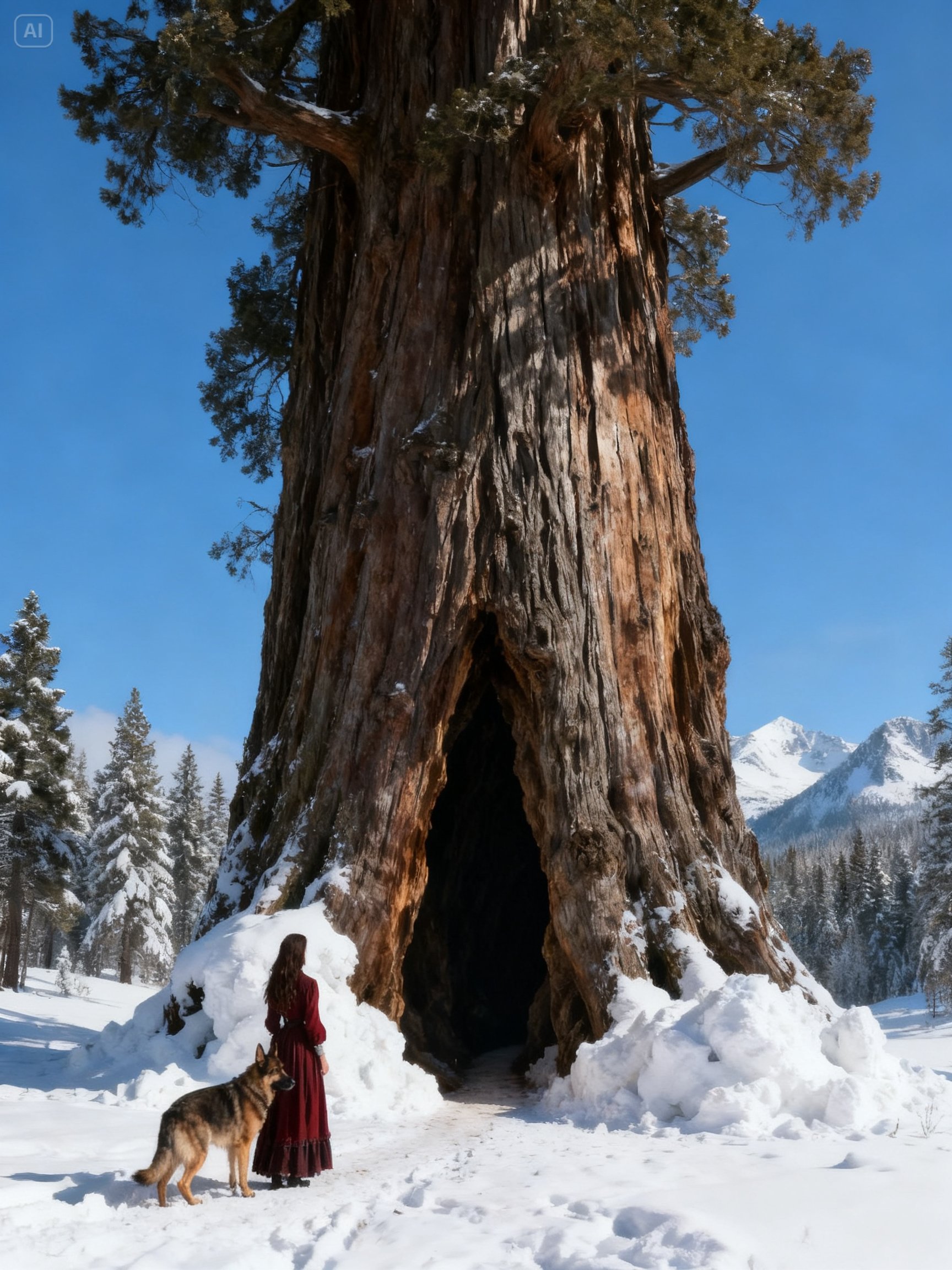 Kicked Out in a Blizzard, Widow and Her Dog Found a Hollow Tree to Sleep In — Only They Survived