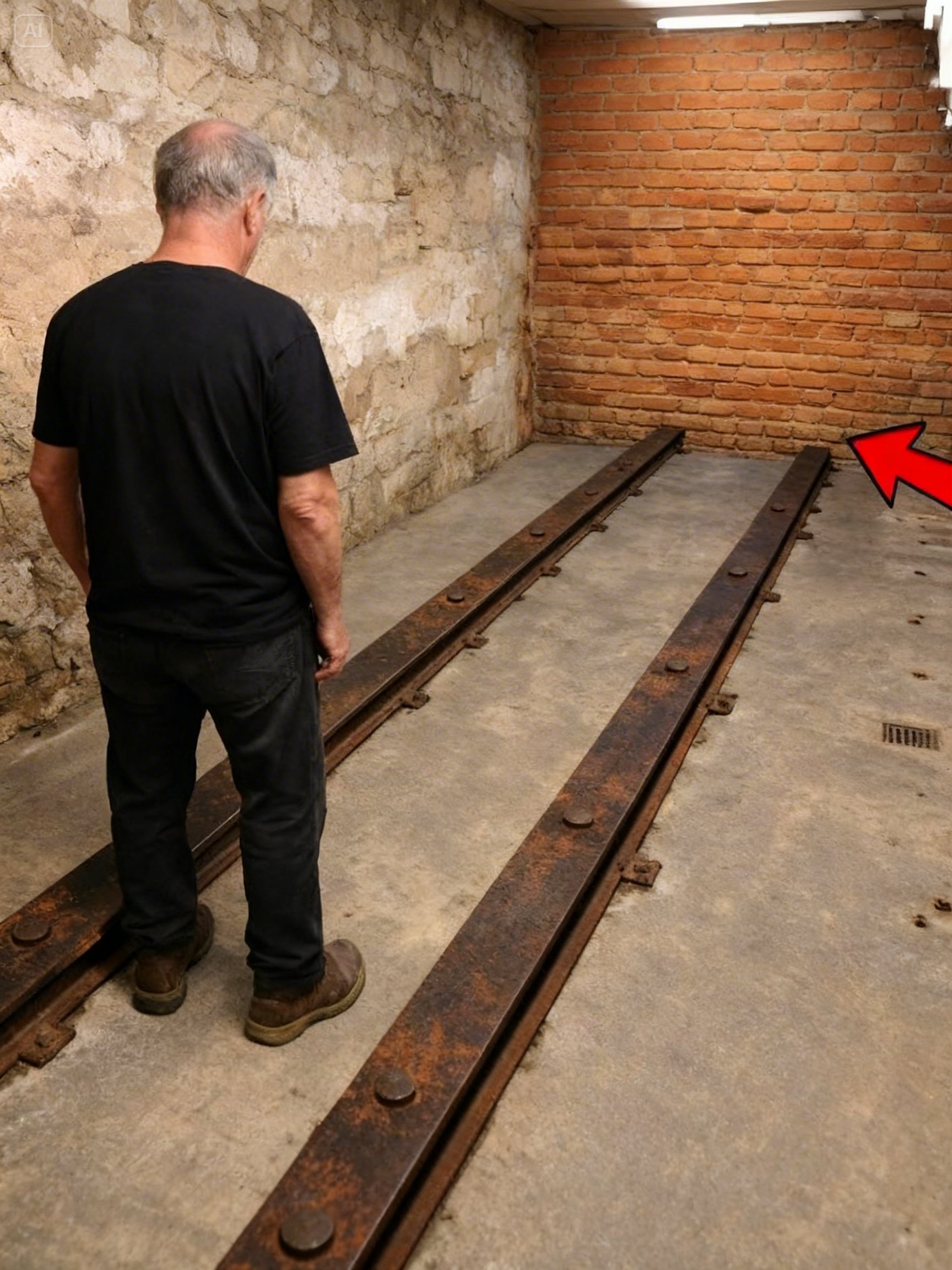 Man Ignored Tracks in Basement for Decades, Finally Broke Wall and Discovered WW2 Secret!