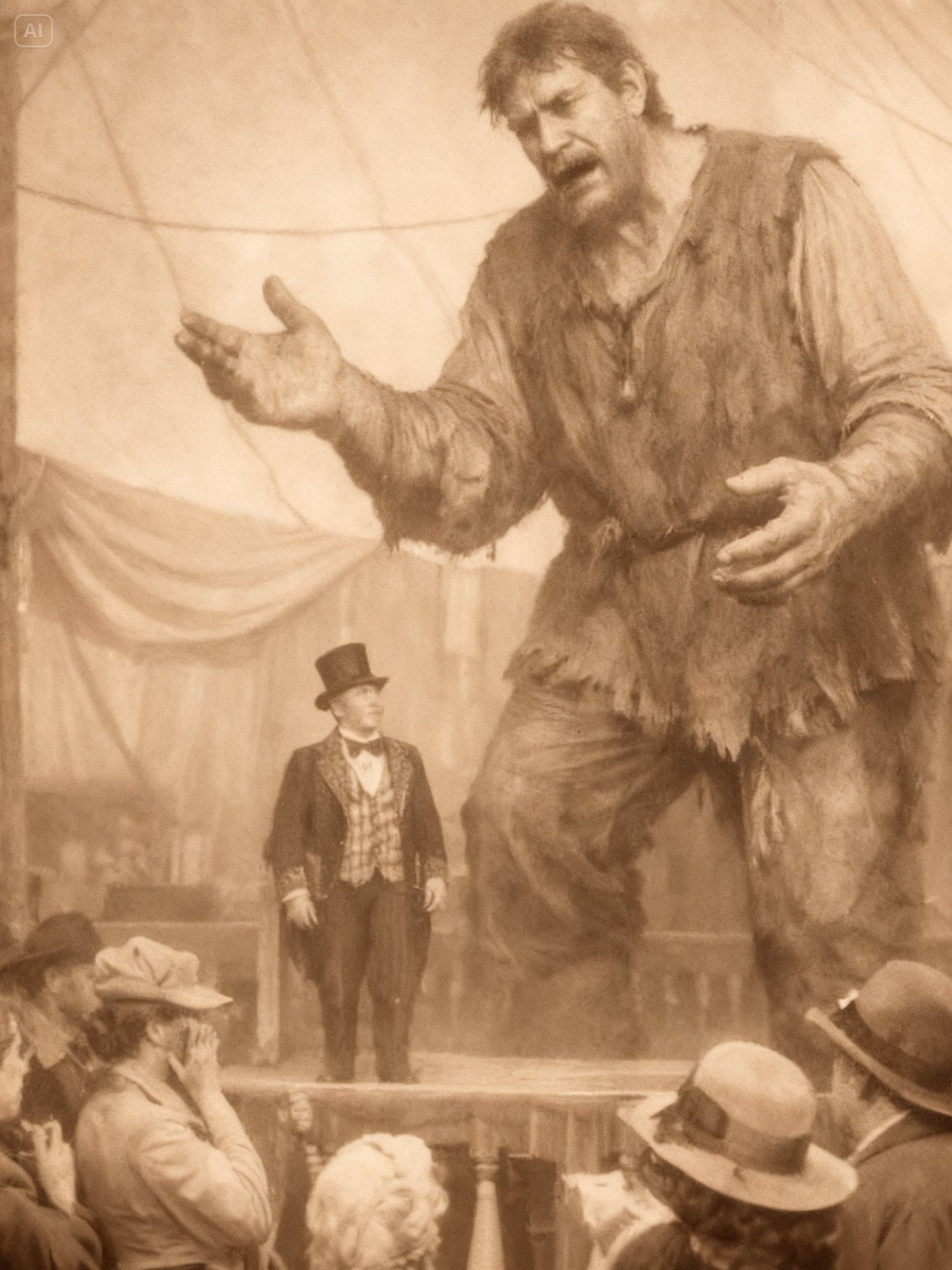 The Last Circus Owner Who Displayed a Giant Alive — What the Giant Said to the Crowd (1901)