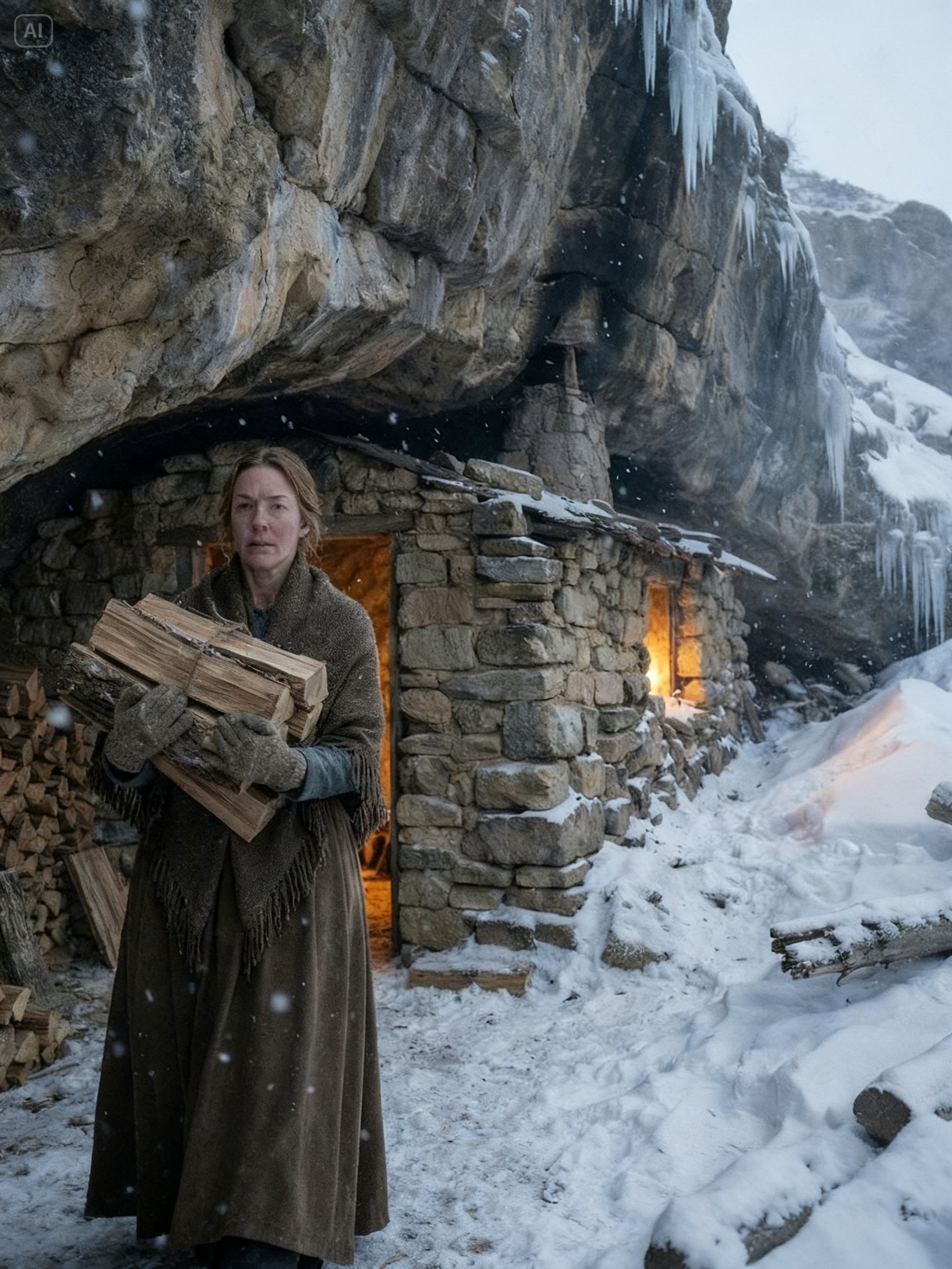 Cast Out Before Winter, Widow Built a Stone Cabin Inside a Cave — Her Firewood Lasted All Season