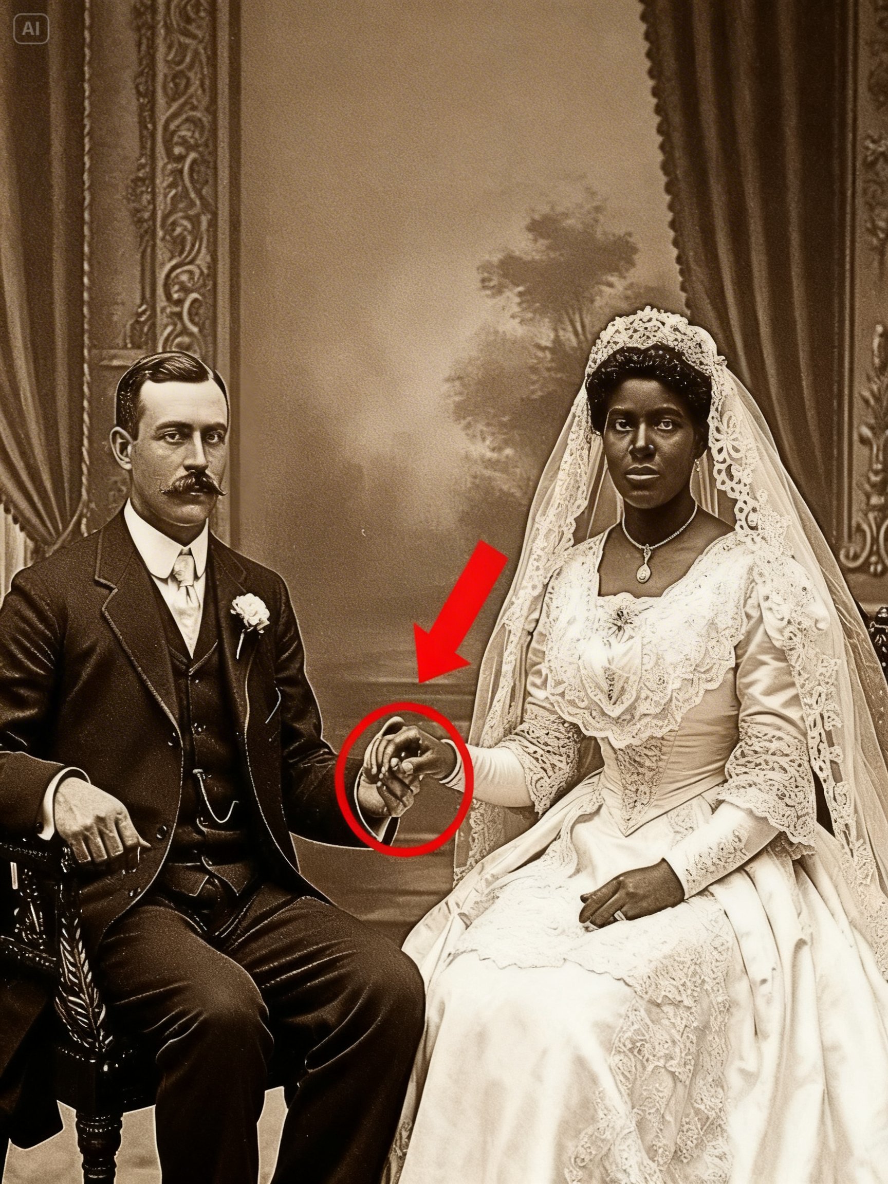 1894 Wedding Photo Resurfaces — The Bride’s Hand Reveals a Disturbing Secret