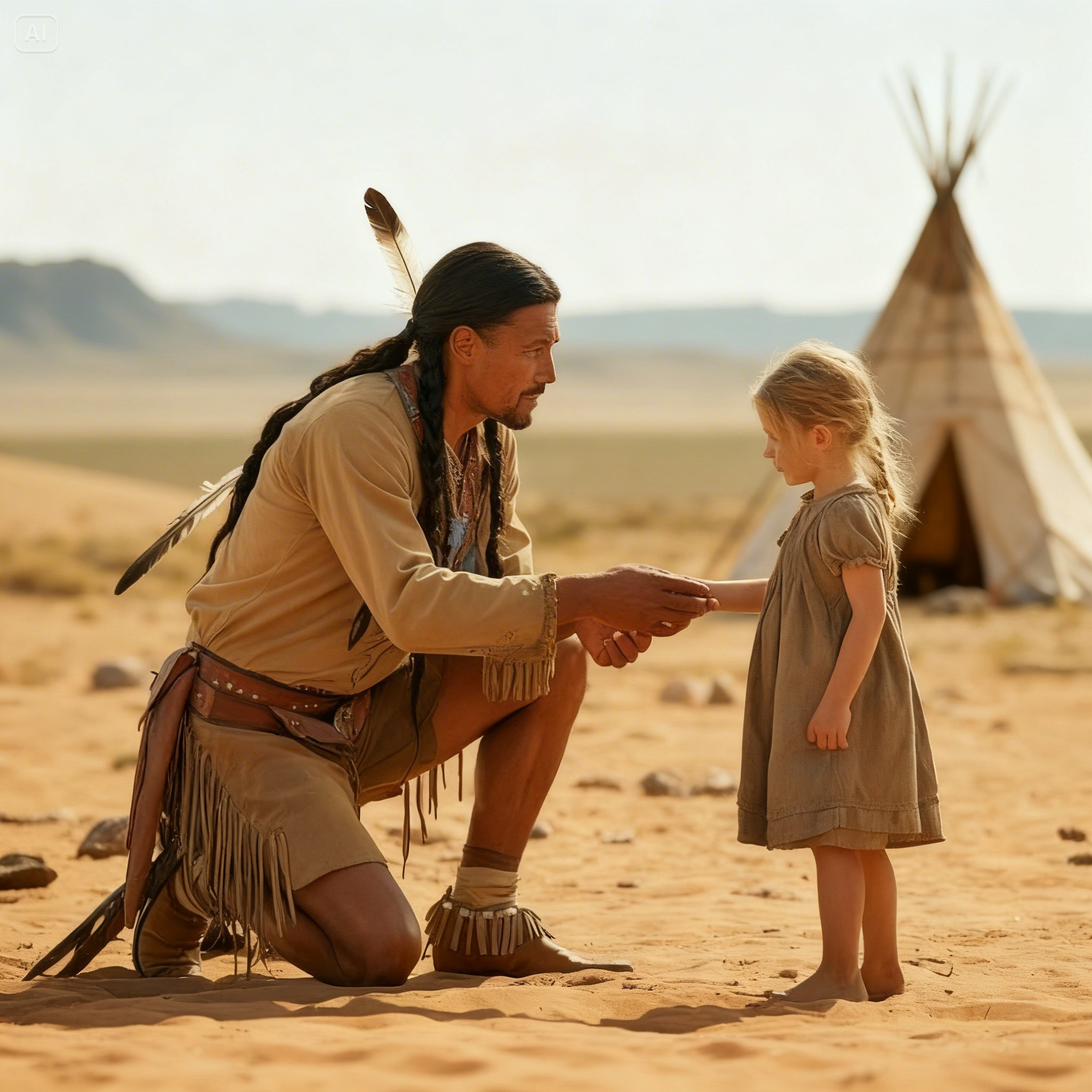 Left To Die On Her Own, The Little Girl Cried— Then a Comanche Hunter Found Her