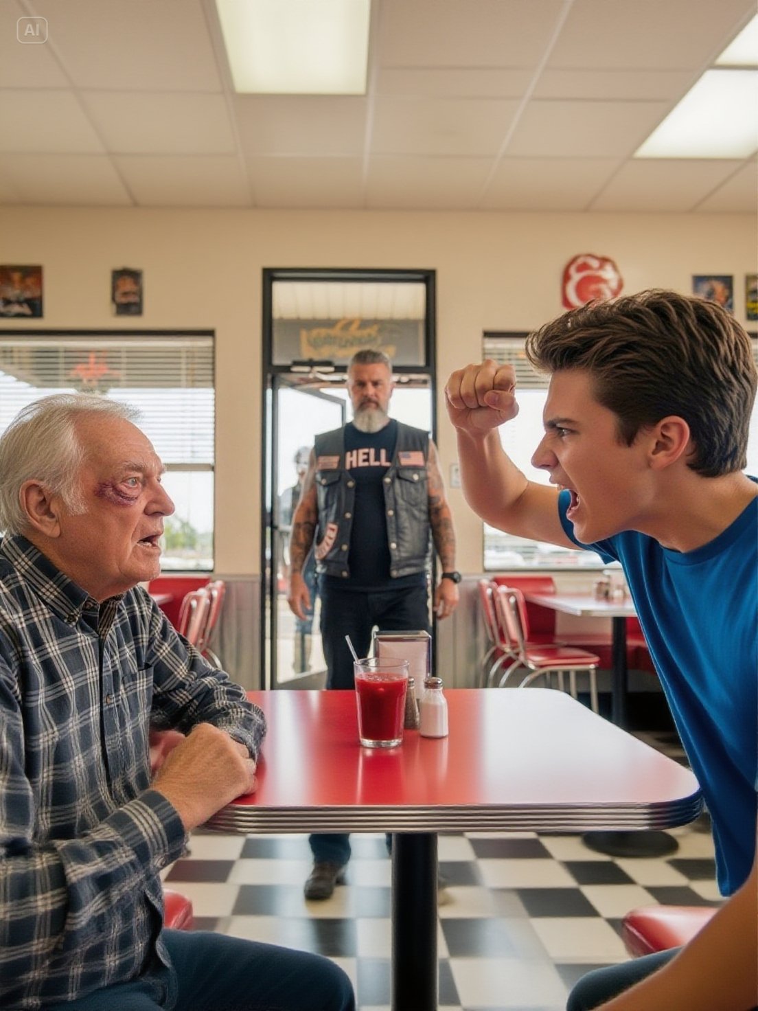 โStupid Old ManโโHe Hit an 81-Year-Old Vet, Then His Son Walked in With Hells Angels!