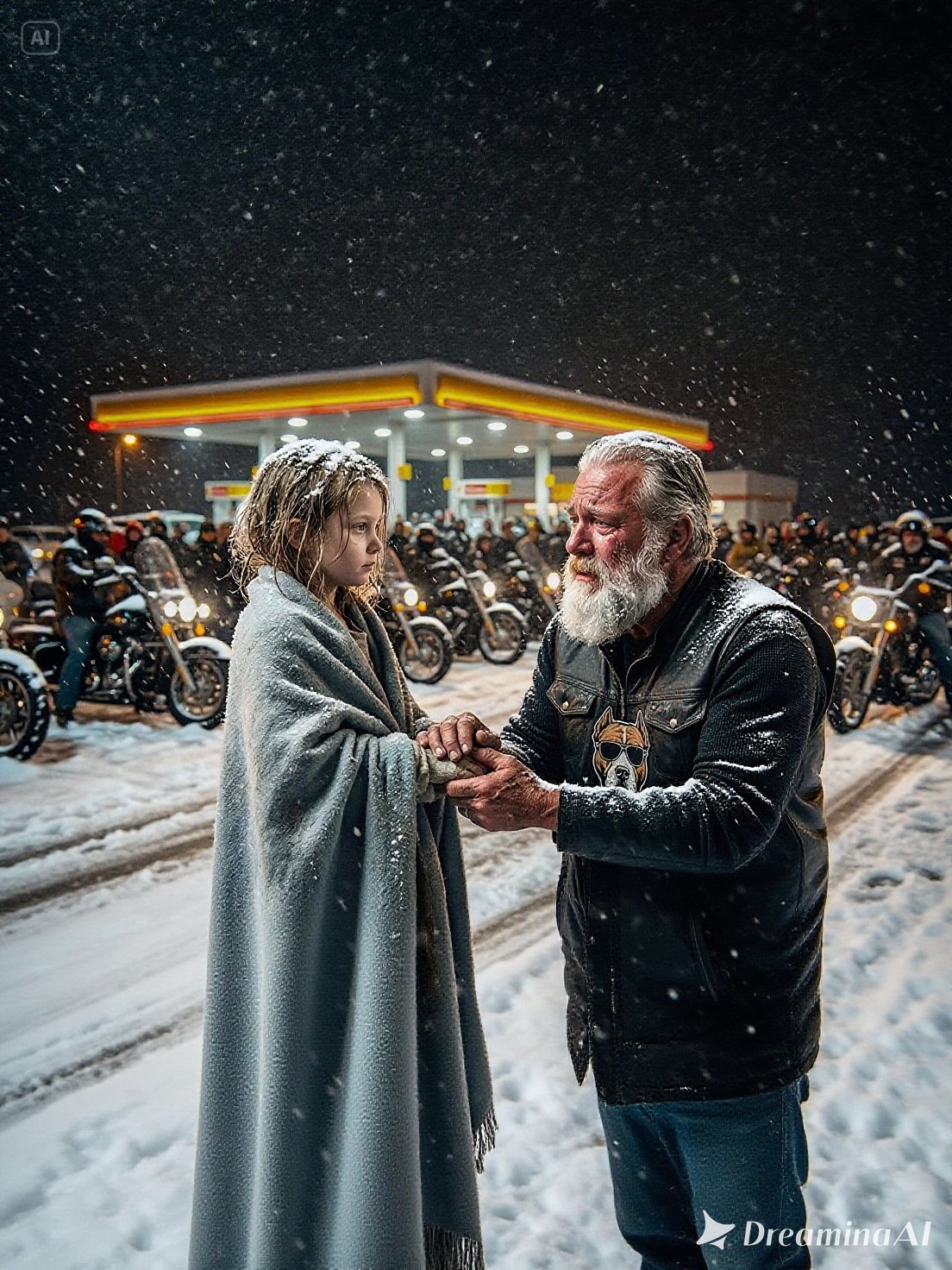 Bullies Beat a Homeless Girl Protecting a Biker — Then 500 Hells Angels Arrived