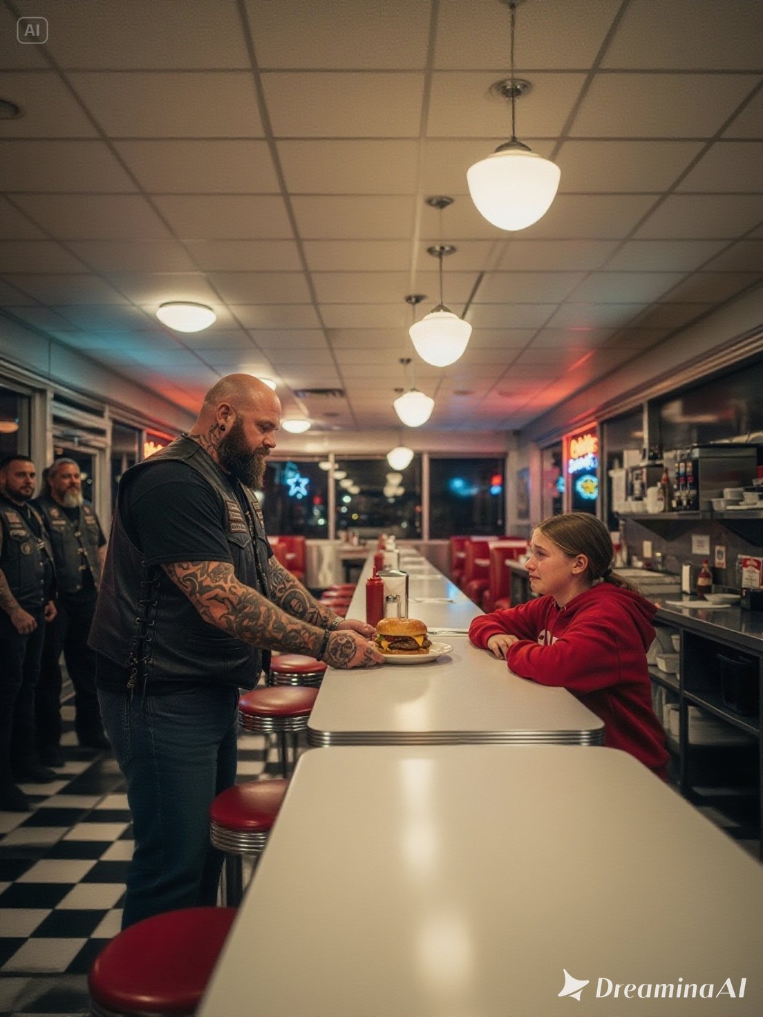 “Hi Sir… My Mom Has Your Tattoo” — The Little Girl’s Words Stunned the Biker