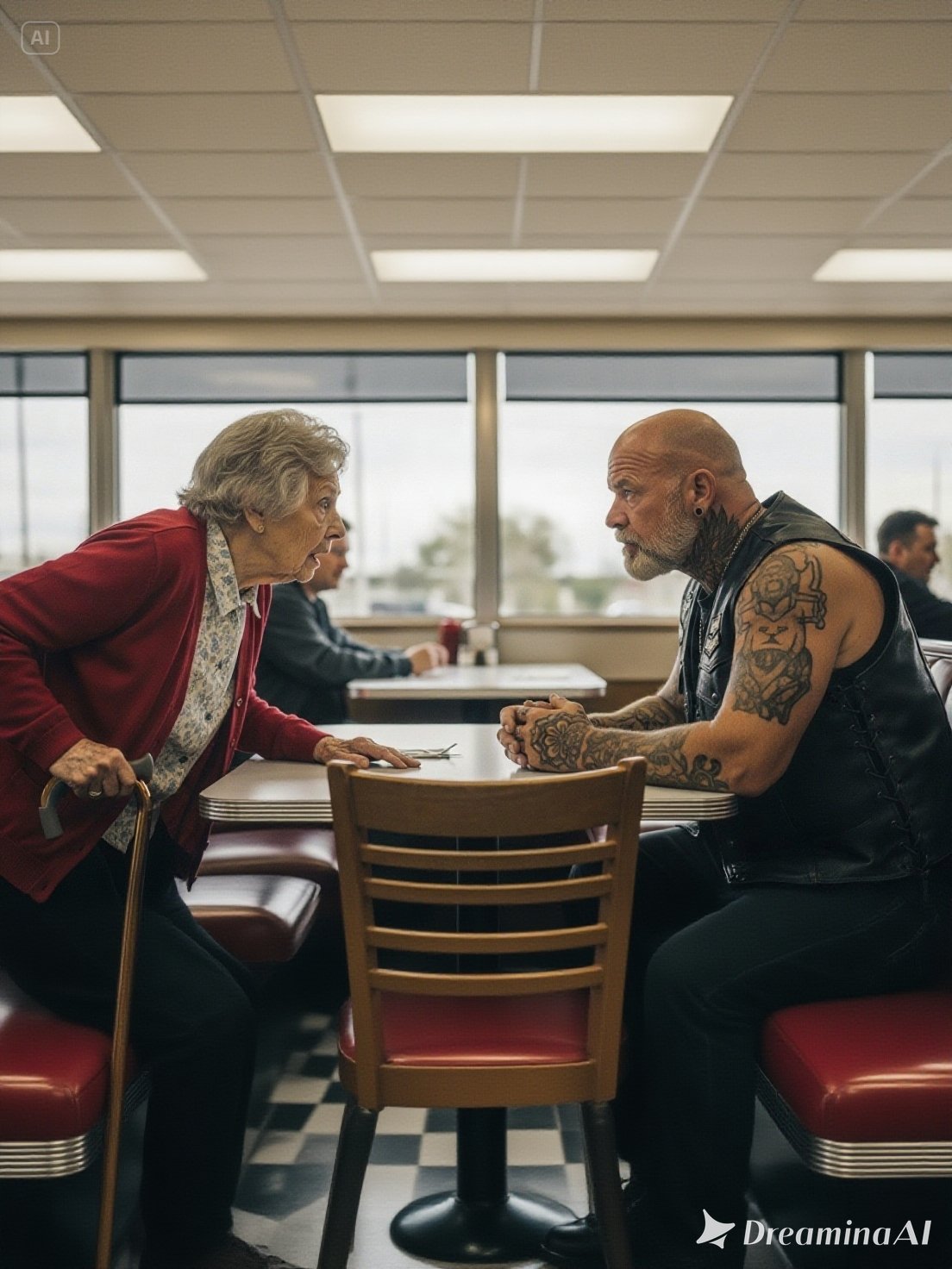 “Can I Sit With You?” an Elderly Woman Asked—The Biker’s Response Changed Everything