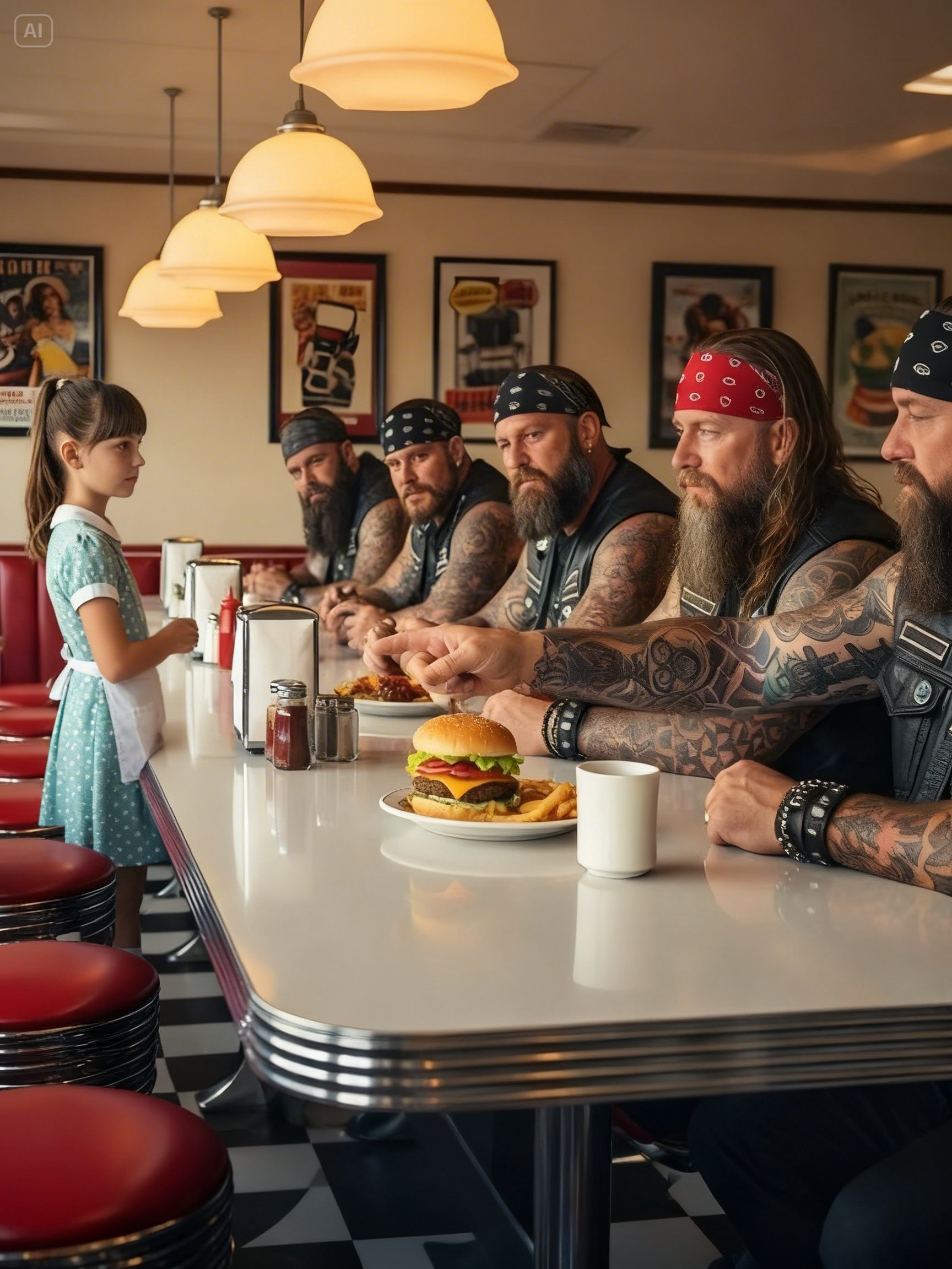 A Little Girl Says To The Hells Angels: โHello, Sir, My Mom Has a Tattoo Just Like Yoursโ โ What?