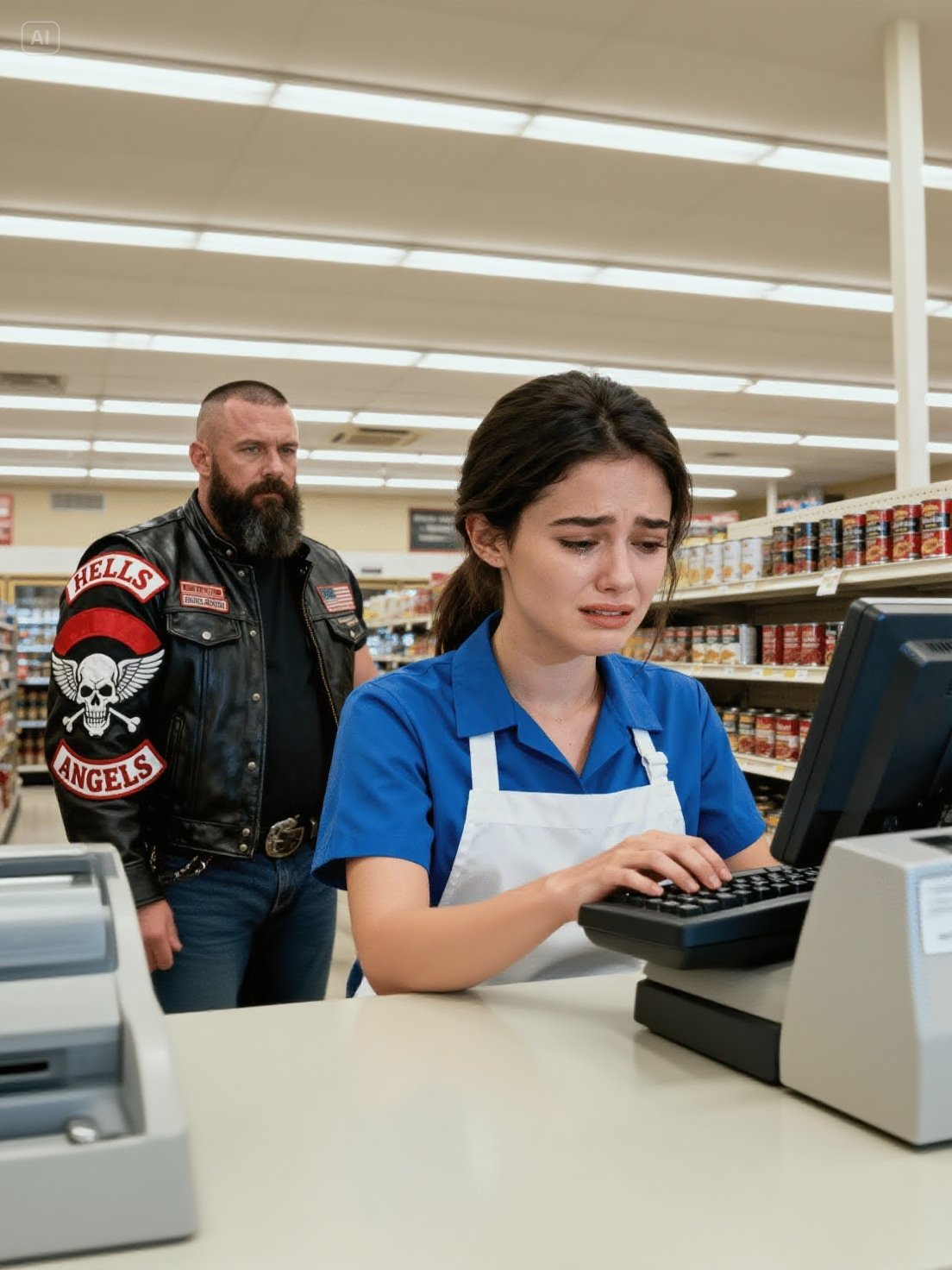 Hells Angel Walked Into A Store And Found A Cashier Crying – What He Did Next Stunned Everyone