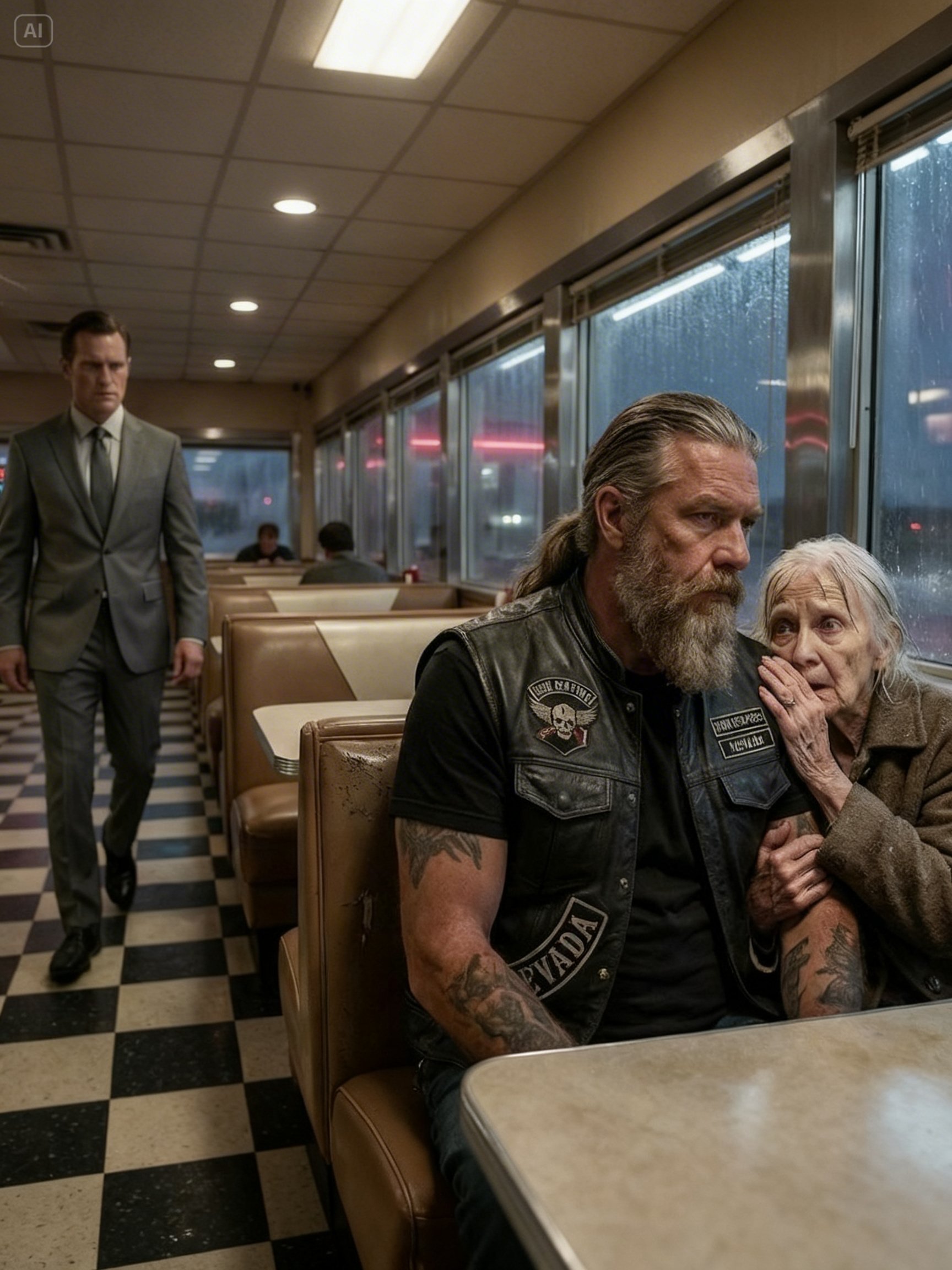 “Please Pretend You’re My Grandson,” Said Old Lady — What the Hells Angel Did Next Shocked Everyone