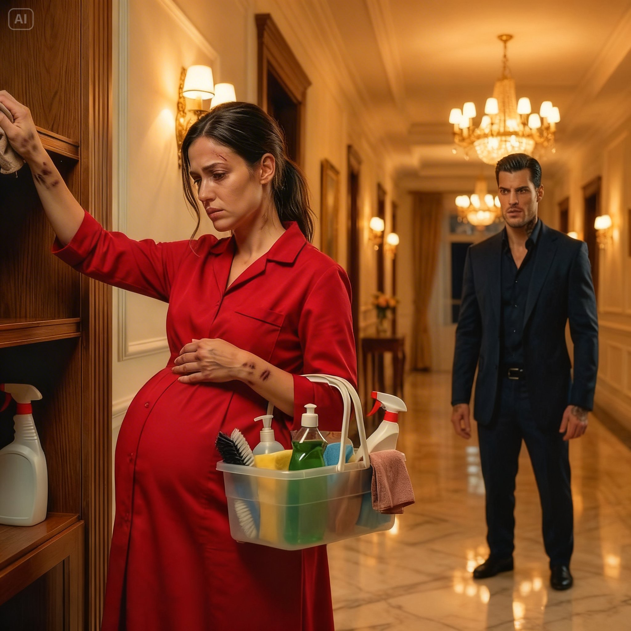 The Mafia Boss Saw Bruises on His Pregnant Childhood Friend Working as a Maid—It Changed Everything