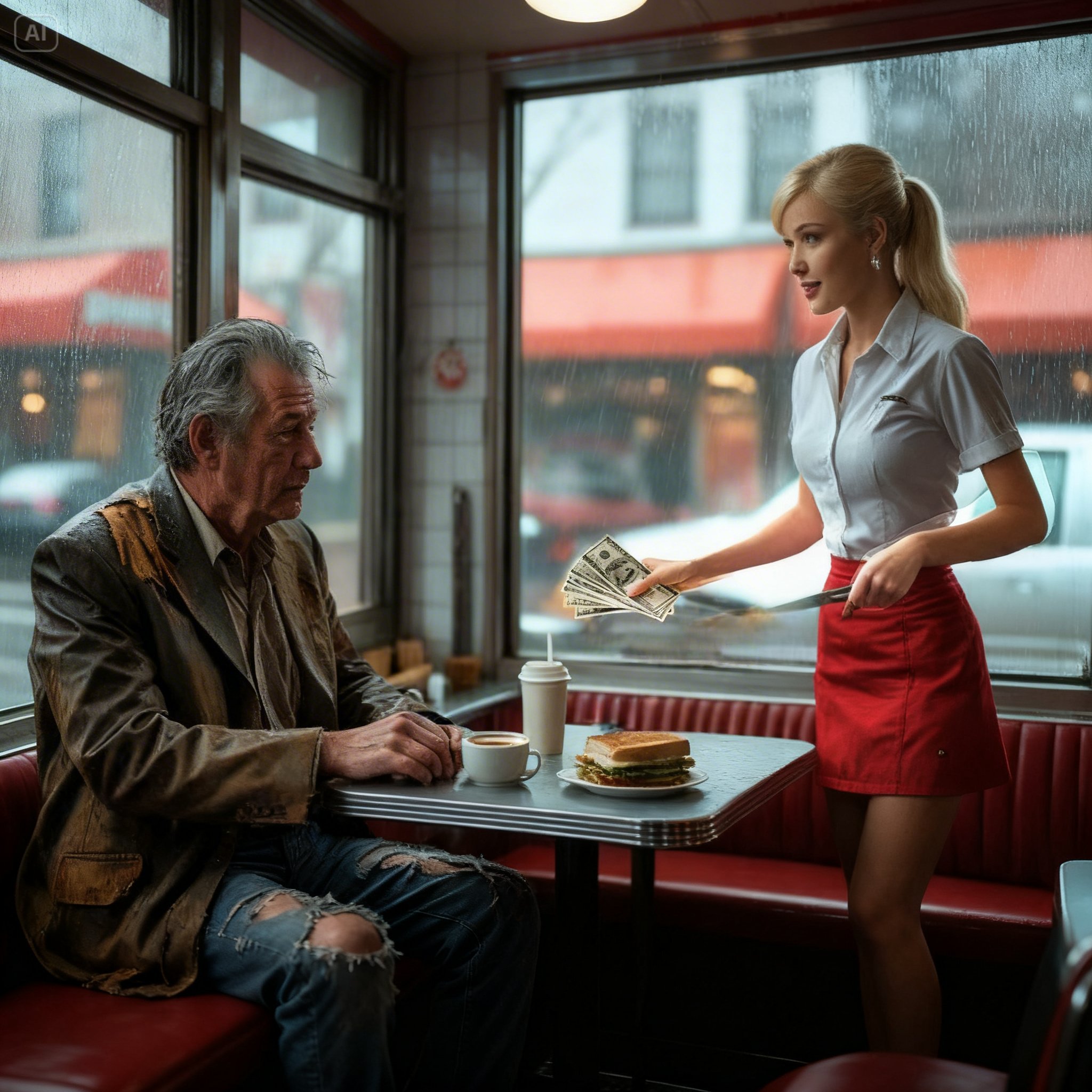 A Kind Waitress Paid for an Old Man’s Coffee—Never Knowing He Was a Billionaire Looking …