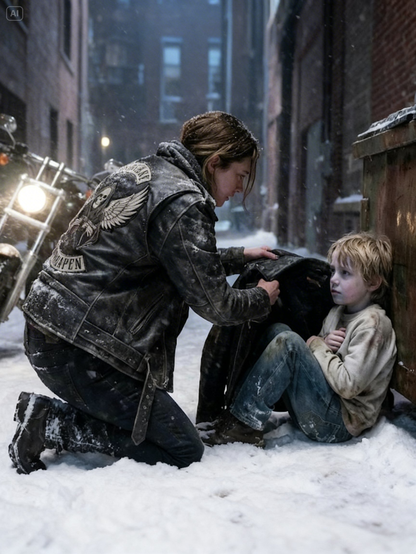 I FOUND A HOMELESS BOY FREEZING IN THE SNOW, LEFT TO STARVE – THEN 937 BIKERS BOWED