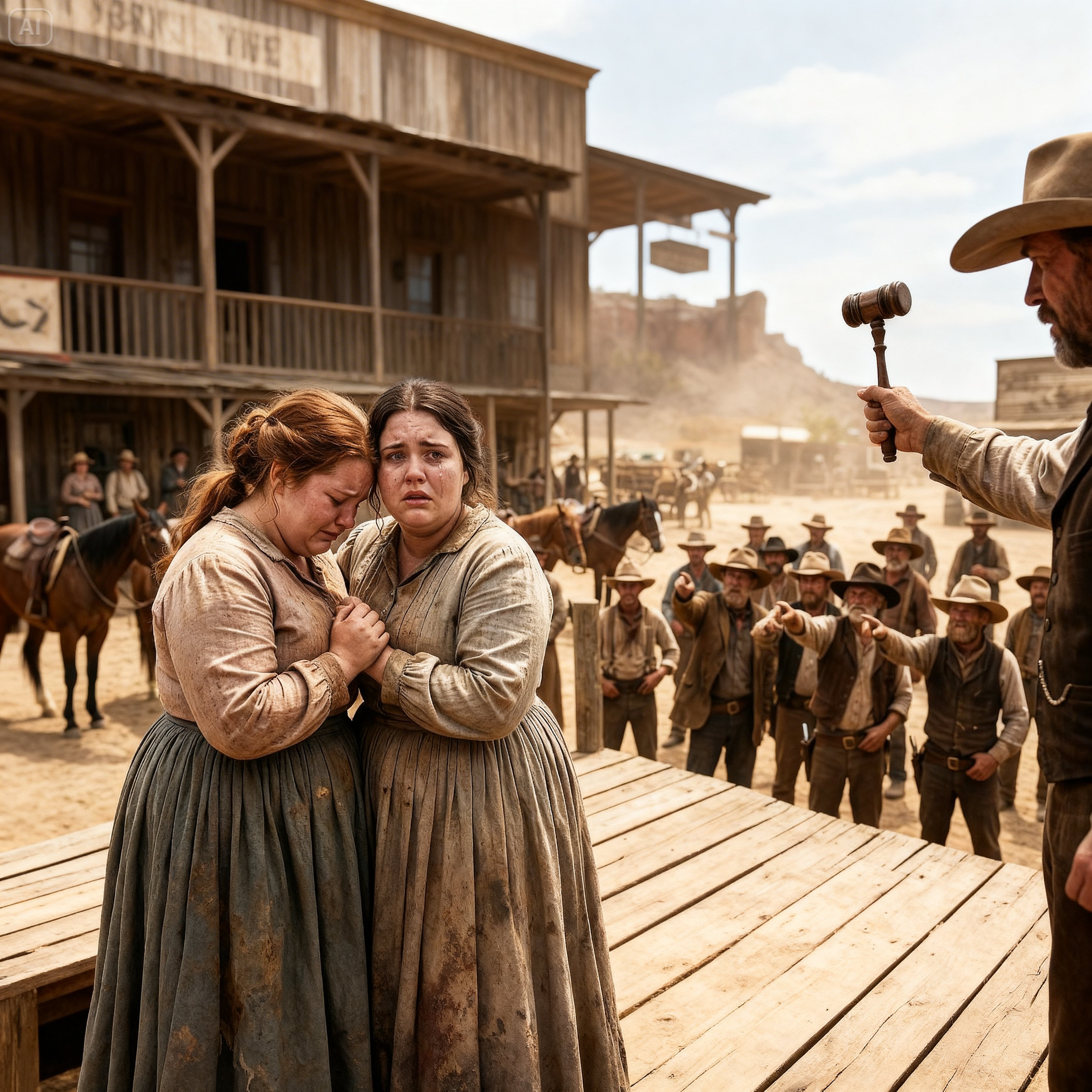 “I’ll Buy All Four Sisters For $500—No One Separates Them” Mountain Man Roared At The Cruel Auction