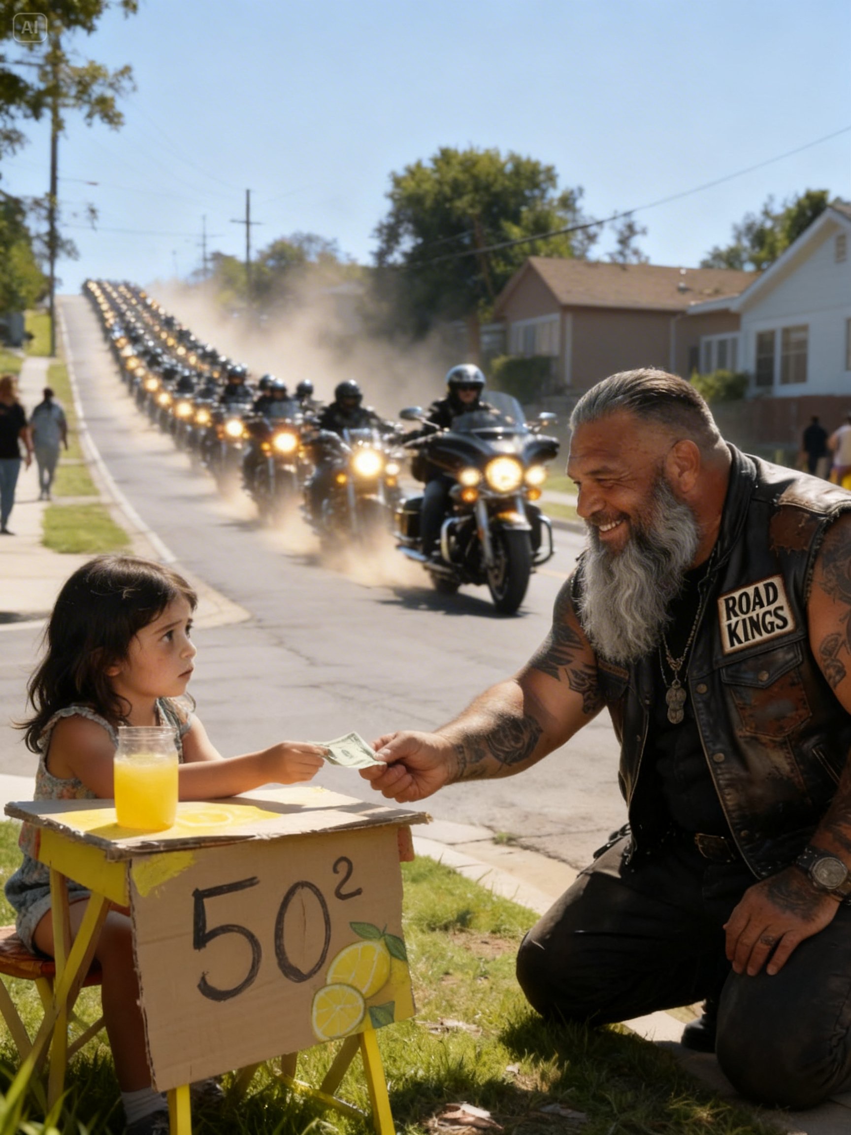 I WAS JUST A LITTLE GIRL SELLING LEMONADE – UNTIL ONE BIKER MADE ME UNTOUCHABLE