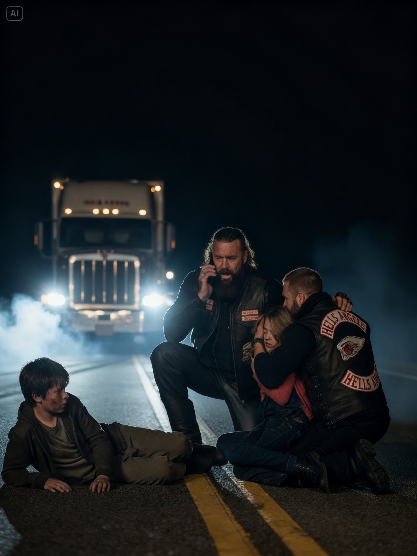 I THREW MYSELF IN FRONT OF A SPEEDING TRUCK TO SAVE A BIKER’S DAUGHTER – WHAT THE HELLS ANGELS DID NEXT SHOCKED THE WHOLE TOWN