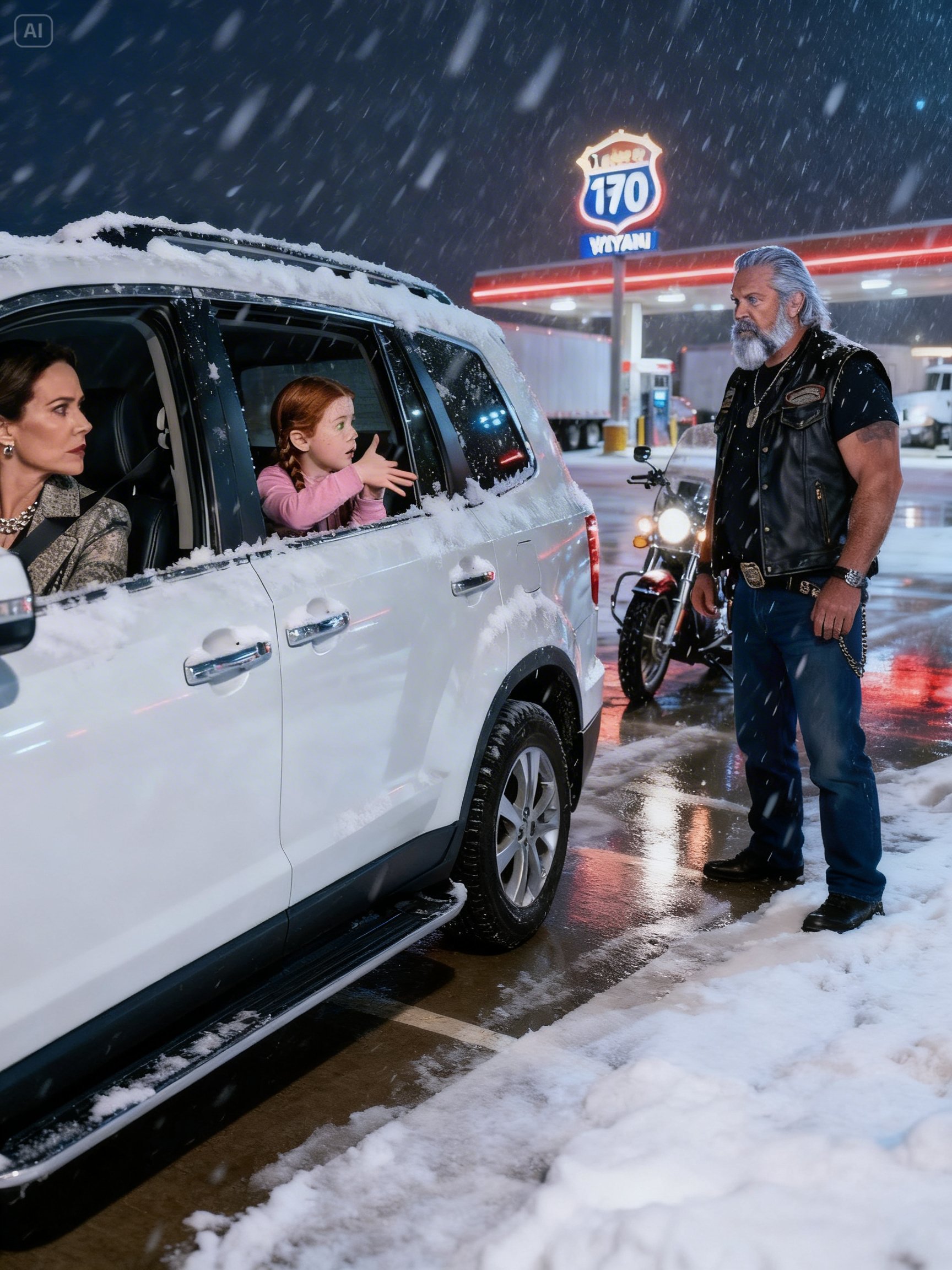 I SAW A LITTLE GIRL SIGN FOR HELP IN THE SNOW – AND I KNEW SHE WASN’T LEAVING WITH THAT WOMAN