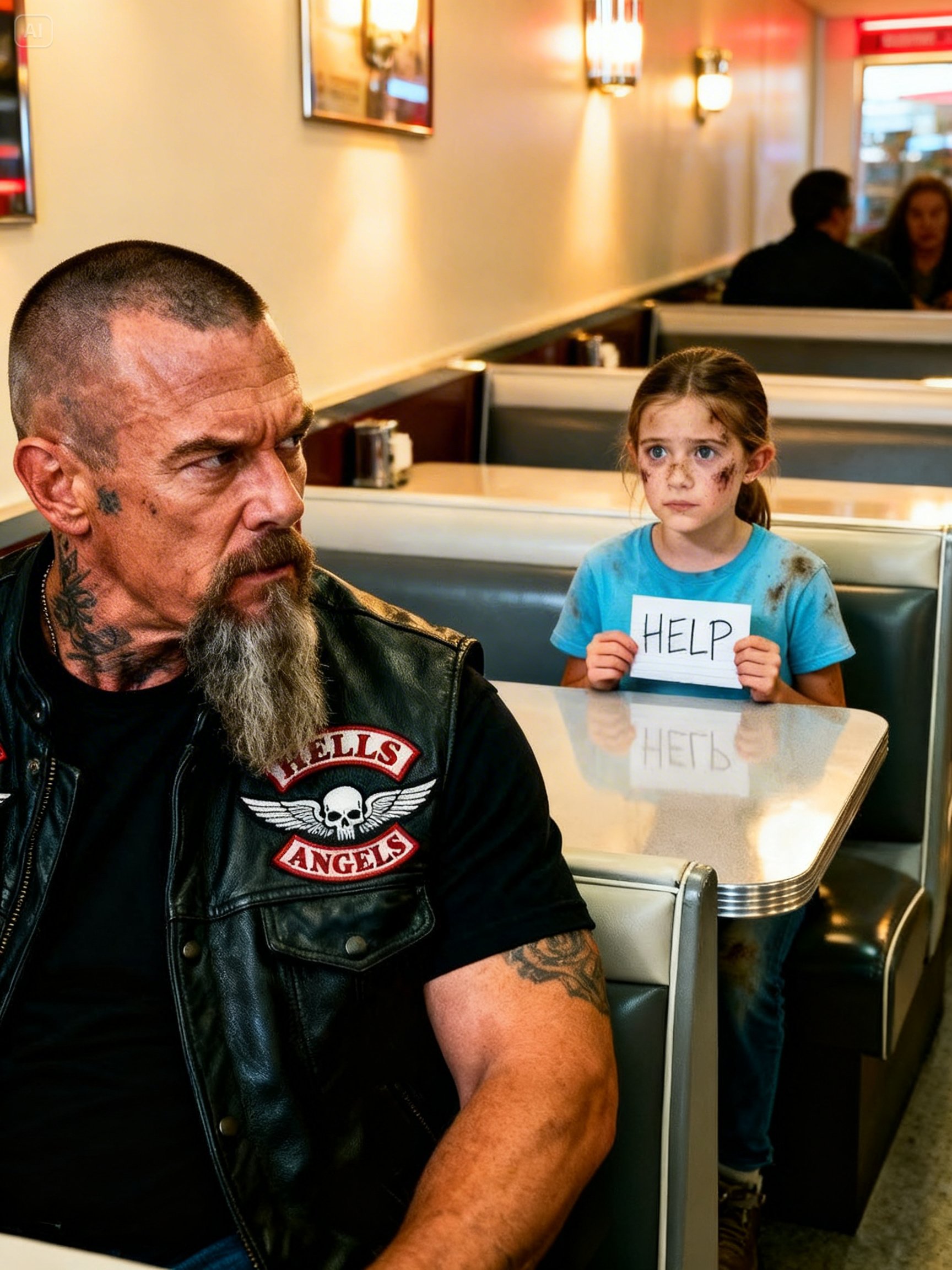 SHE DROPPED A NAPKIN THAT SAID “HELP” AT MY FEET – I KNEW THE MAN WITH HER WASN’T HER FATHER