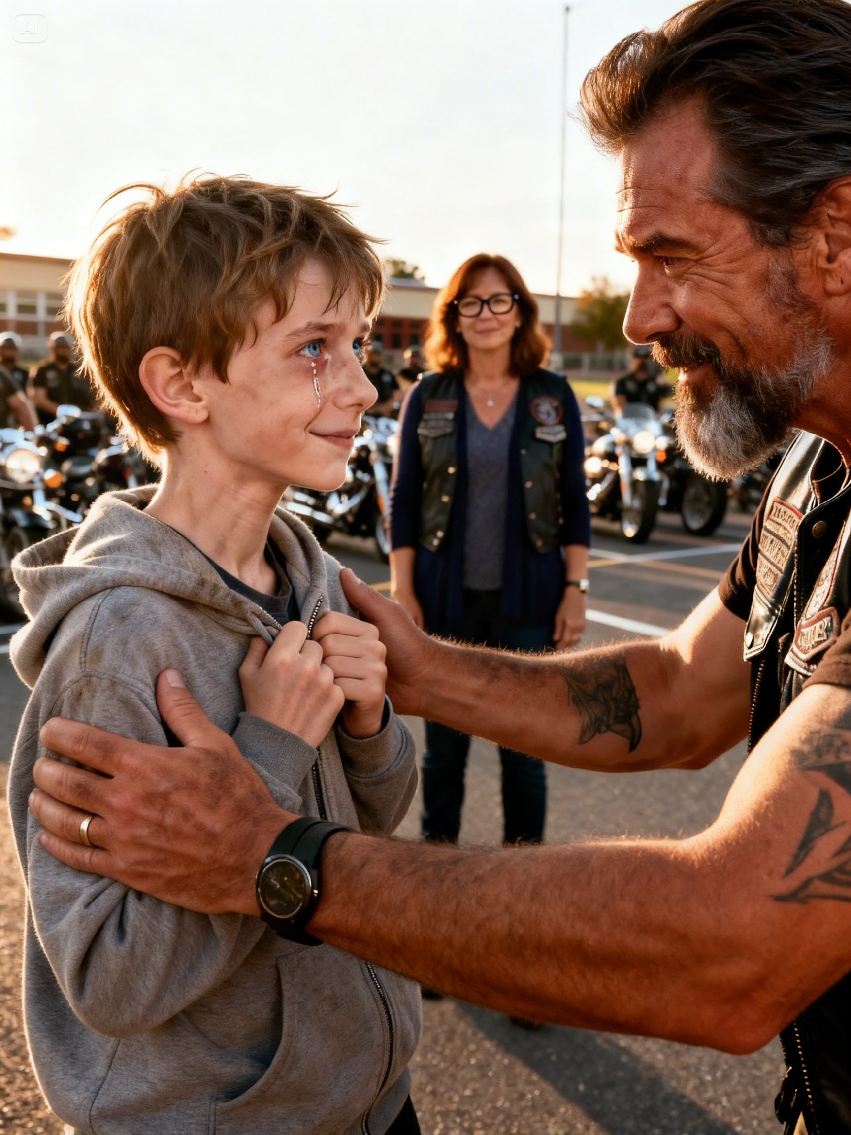 HE WORE THE SAME CLOTHES FOR 47 DAYS – THEN 103 HELLS ANGELS UNCOVERED WHAT HIS FOSTER PARENTS WERE HIDING