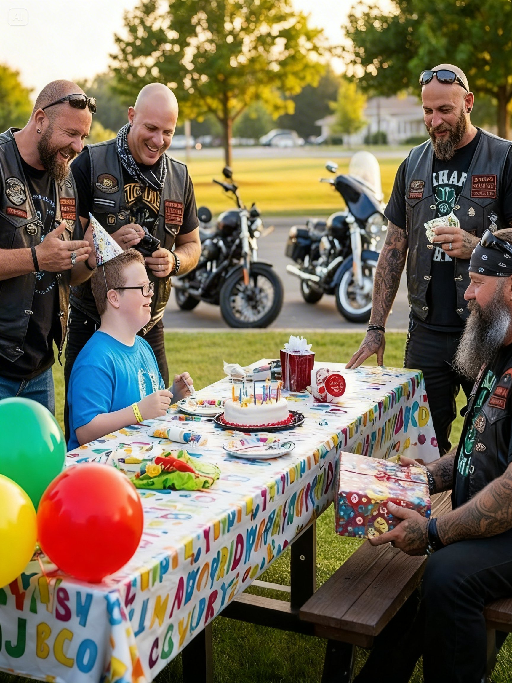 NO ONE CAME TO THE AUTISTIC BOY’S BIRTHDAY – THEN 50 BIKERS SHOWED UP AND EXPOSED THE WHOLE TOWN
