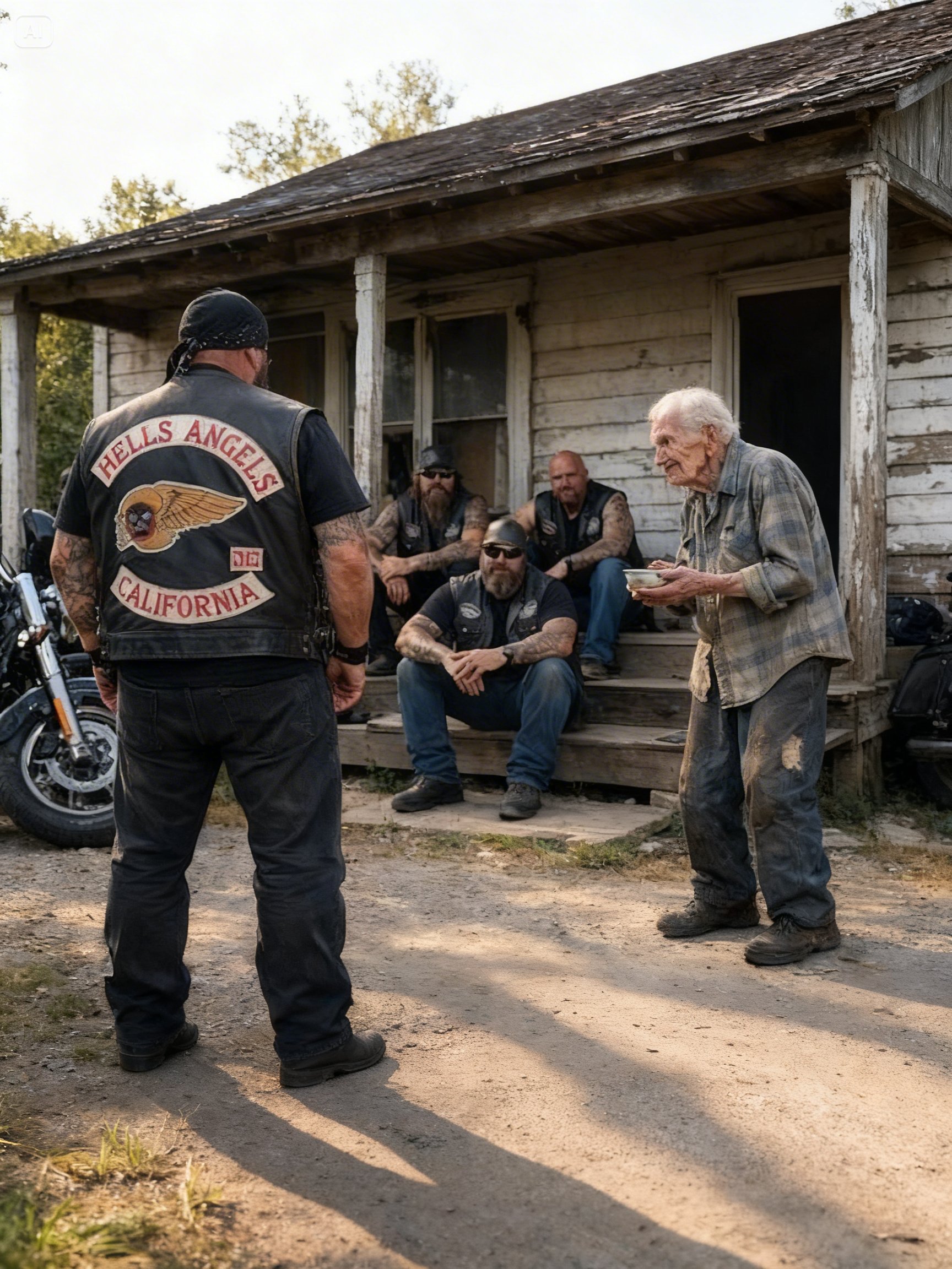 I LET A BIKER SLEEP IN MY CRUMBLING HOUSE – THE NEXT DAY, MY TOWN COULDN’T BELIEVE IT