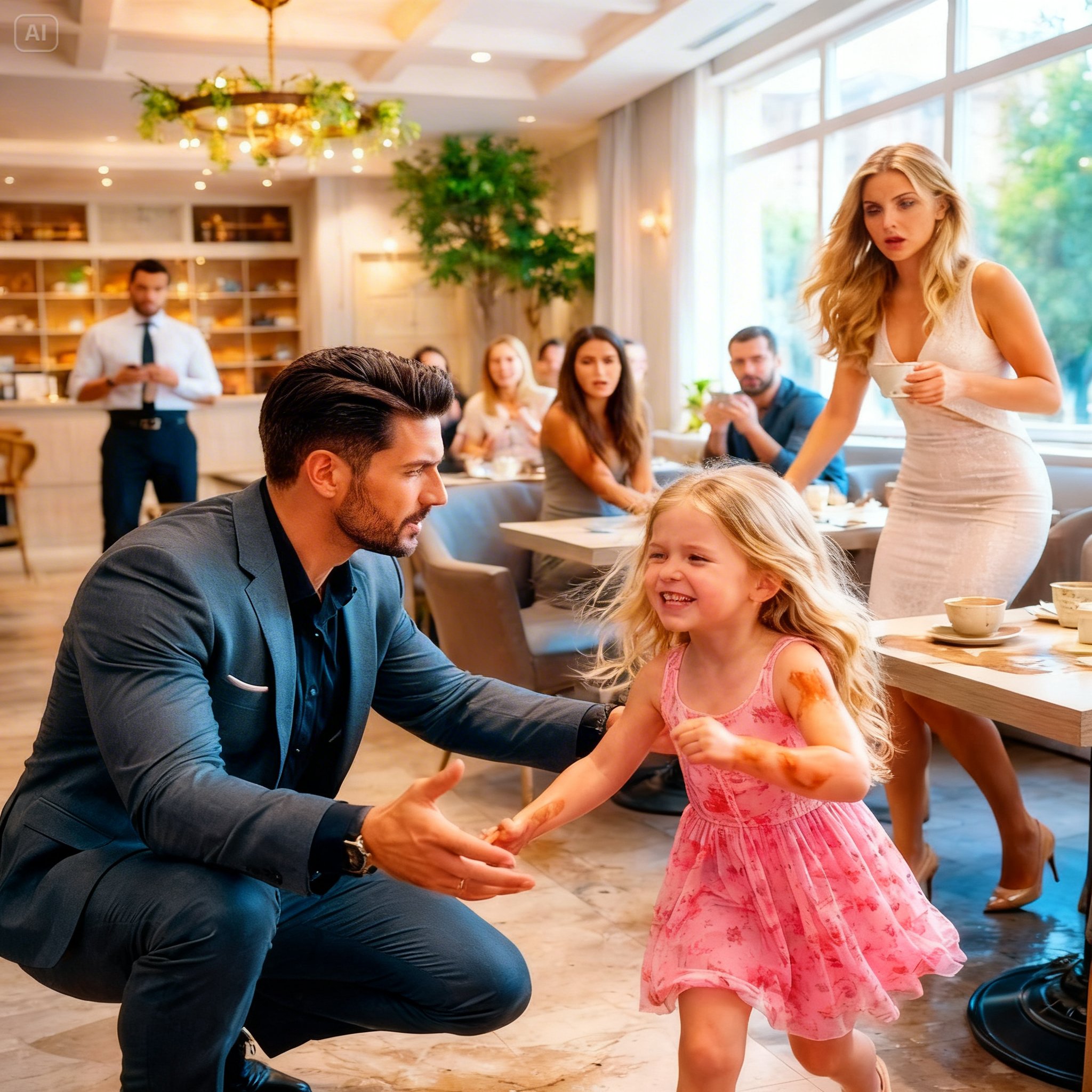 A LITTLE GIRL RAN STRAIGHT TO A MAFIA BOSS AFTER HIS GIRLFRIEND THREW SCALDING COFFEE ON HER. WHAT HAPPENED NEXT BROUGHT A MANHATTAN PENTHOUSE TO ITS KNEES.