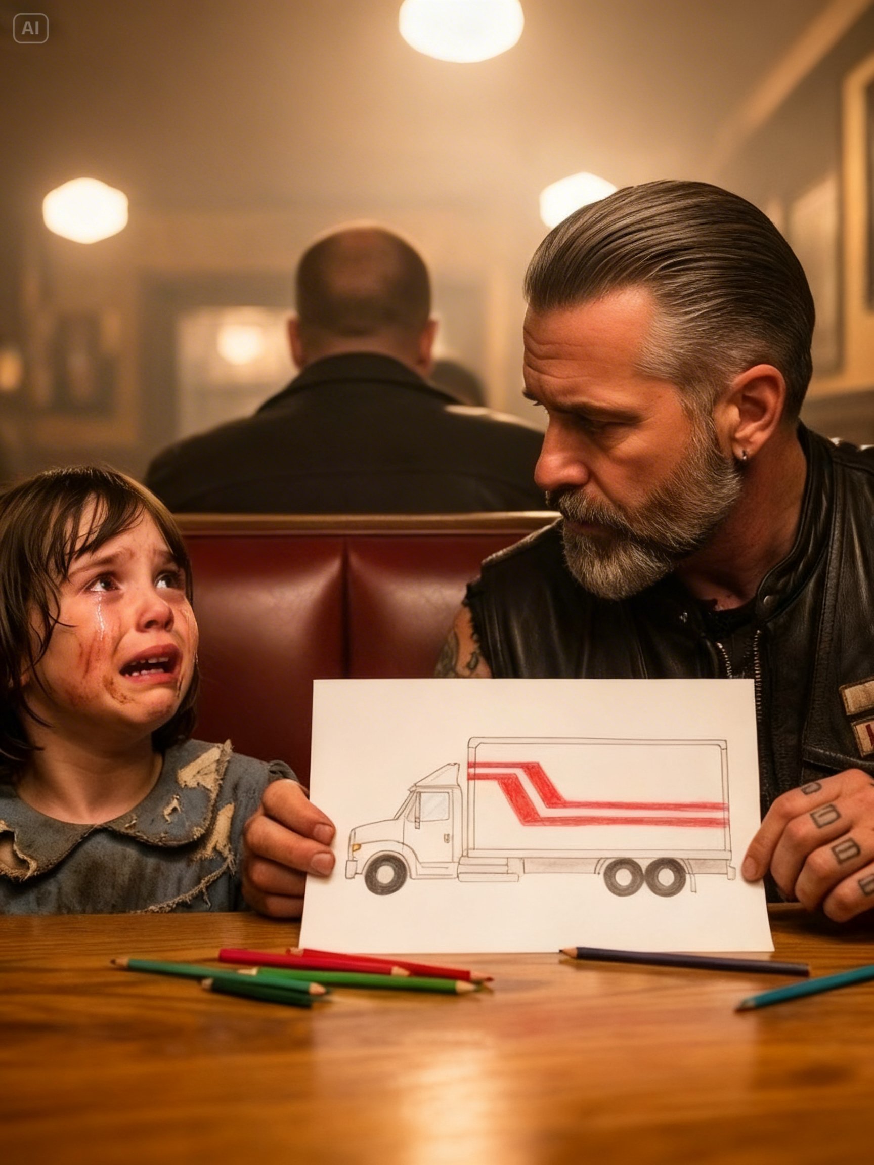 HE TOOK HER TWIN BROTHER – THEN SHE WALKED INTO A BIKER BAR WITH A CRAYON DRAWING