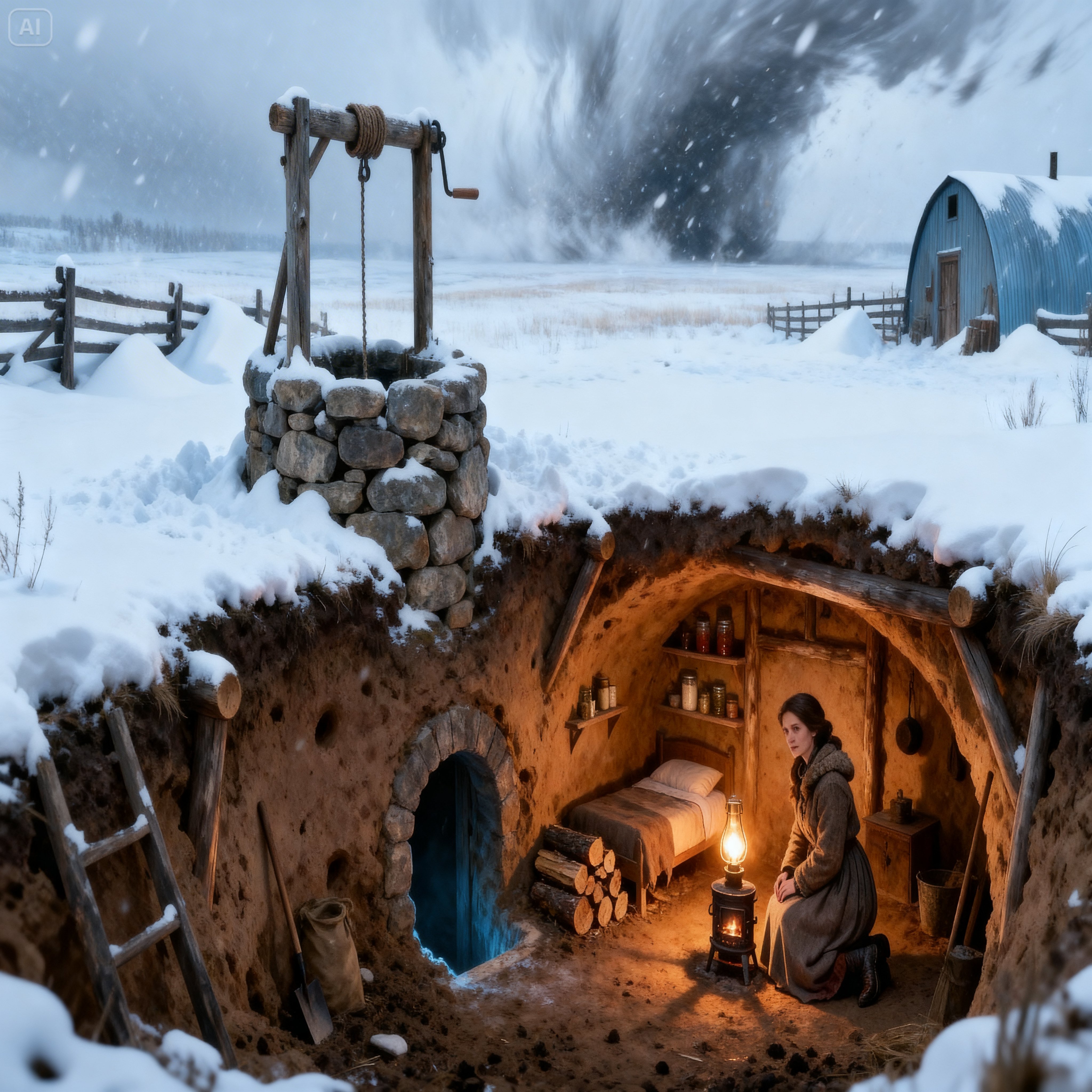 She Inherited Nothing but a Dry Well… Then Built a Home Inside That Survived The Great Blizzard