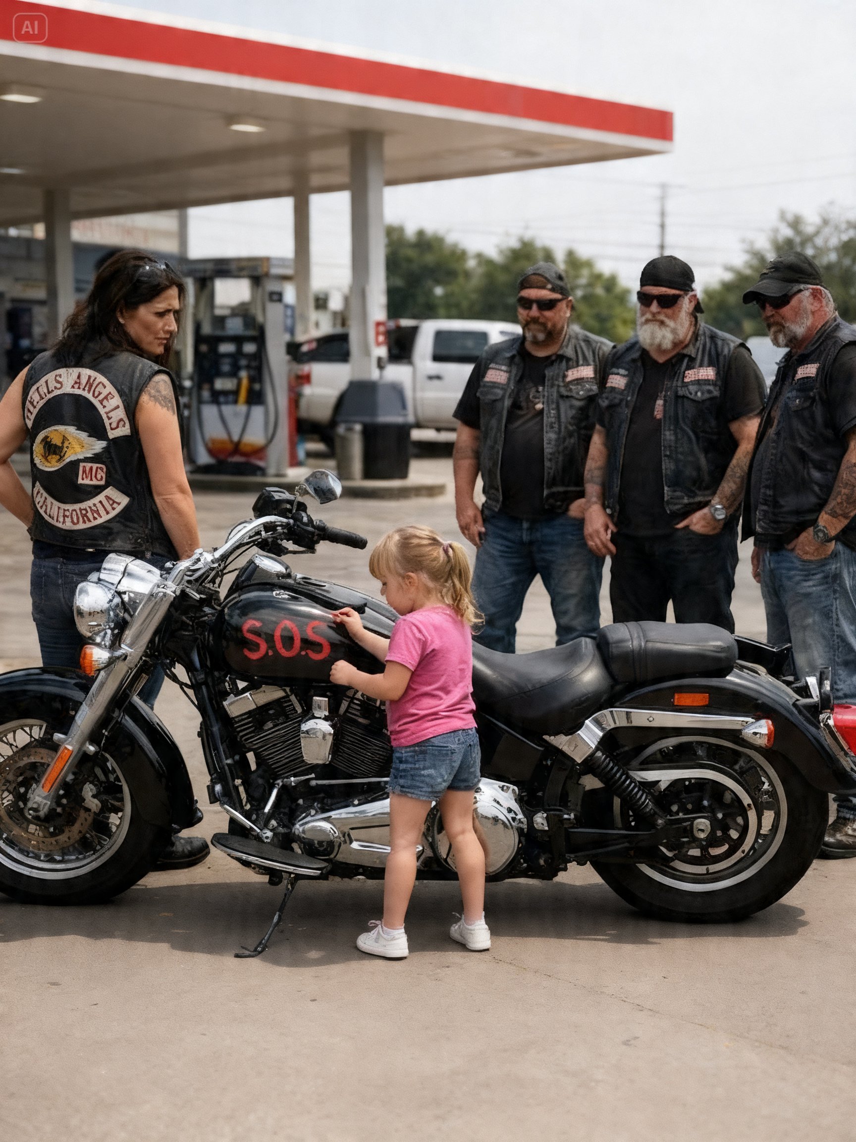 I LOOKED UP FROM MY BIKE AND SAW A CHILD WRITING “S.O.S, BIKERS” IN BLOOD – WHAT SHE TOLD ME SHOOK THE WHOLE TOWN