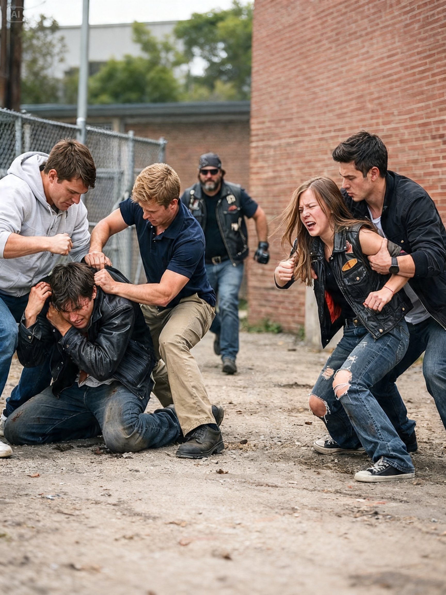 HE TOOK A BEATING FOR A BIKER’S DAUGHTER – THEN 50 HARLEYS REWROTE THE RULES OF THE TOWN